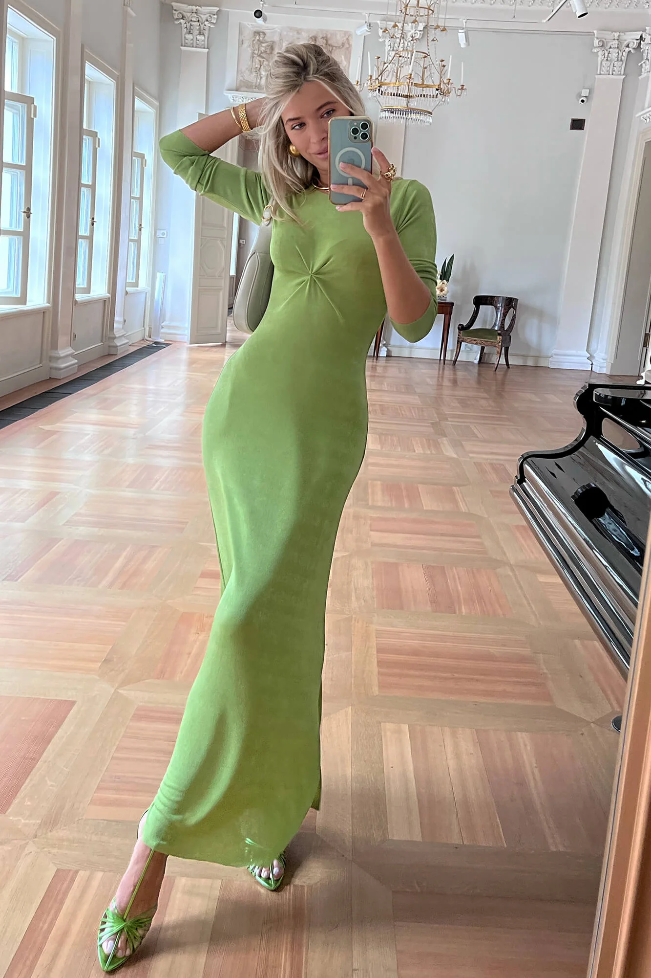 Knitted Long Sleeve Maxi Dress