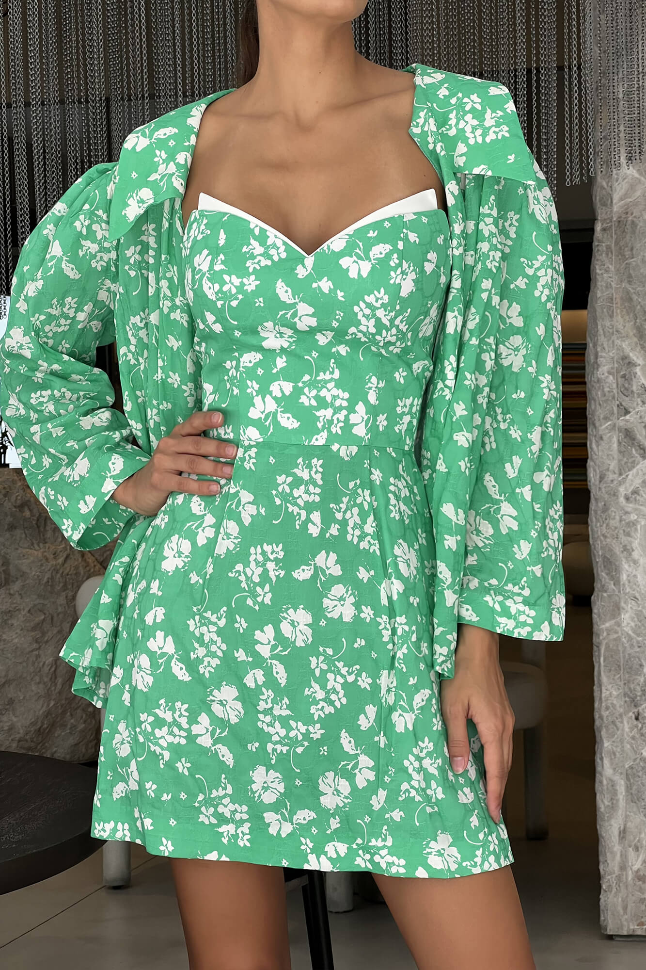 Puff Sleeve Cotton Shirt