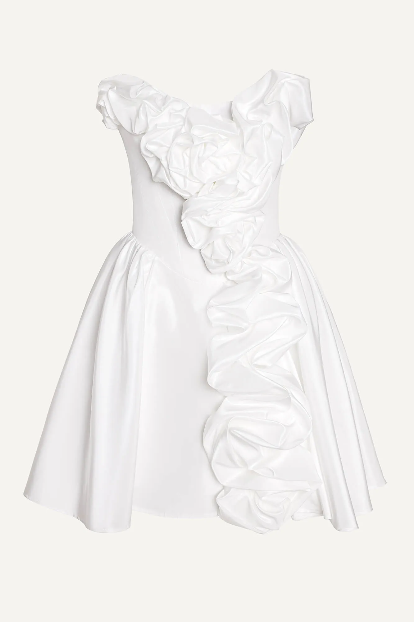 Mini Dress With Corset And Gathering