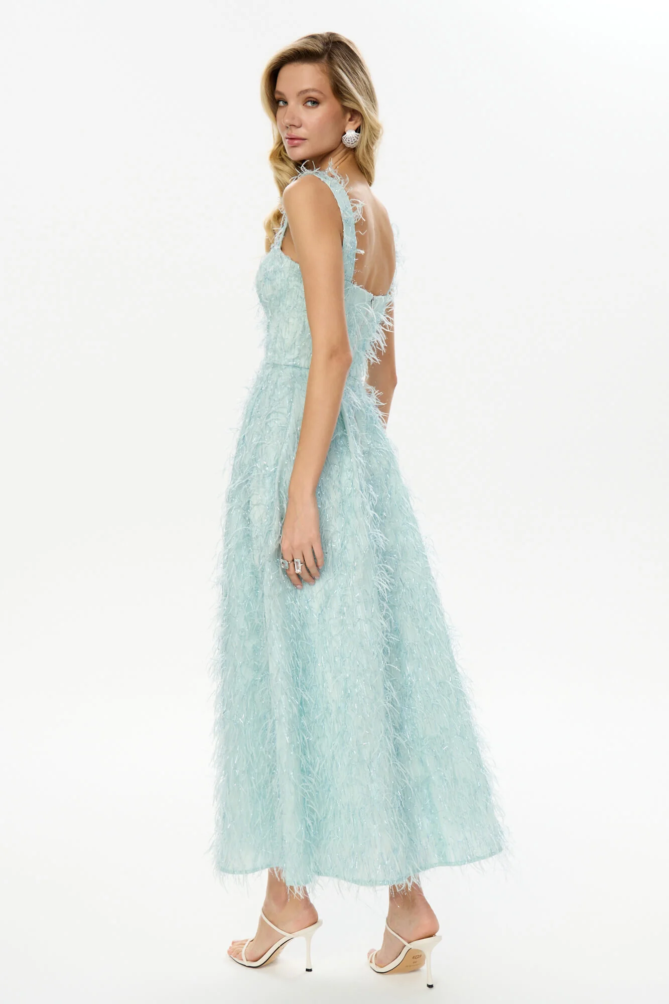 Pleated Corset Midi Dress