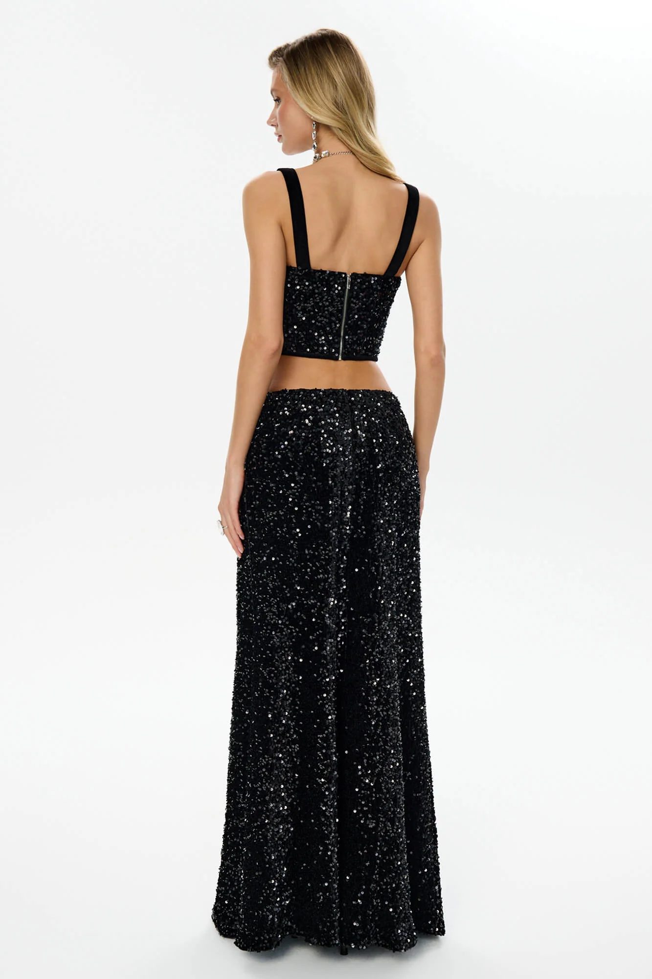 Sequin Maxi Skirt