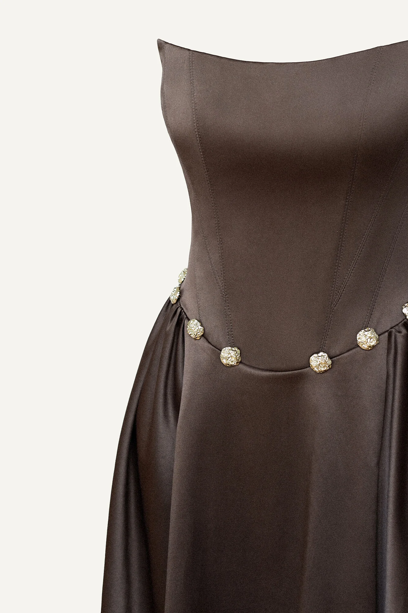 Tuck Corset Top Midi Dress