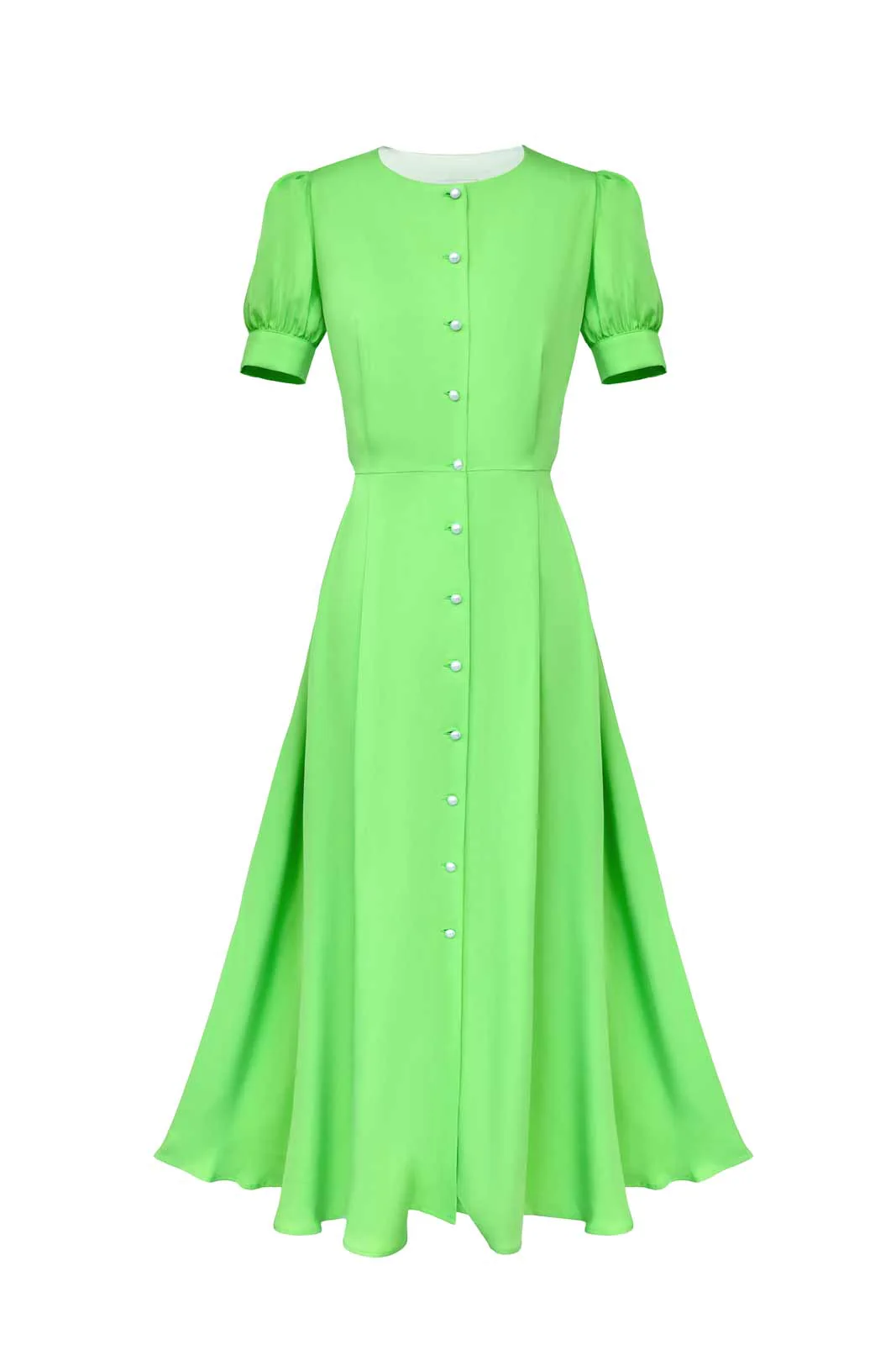 Button Front Midi Dress