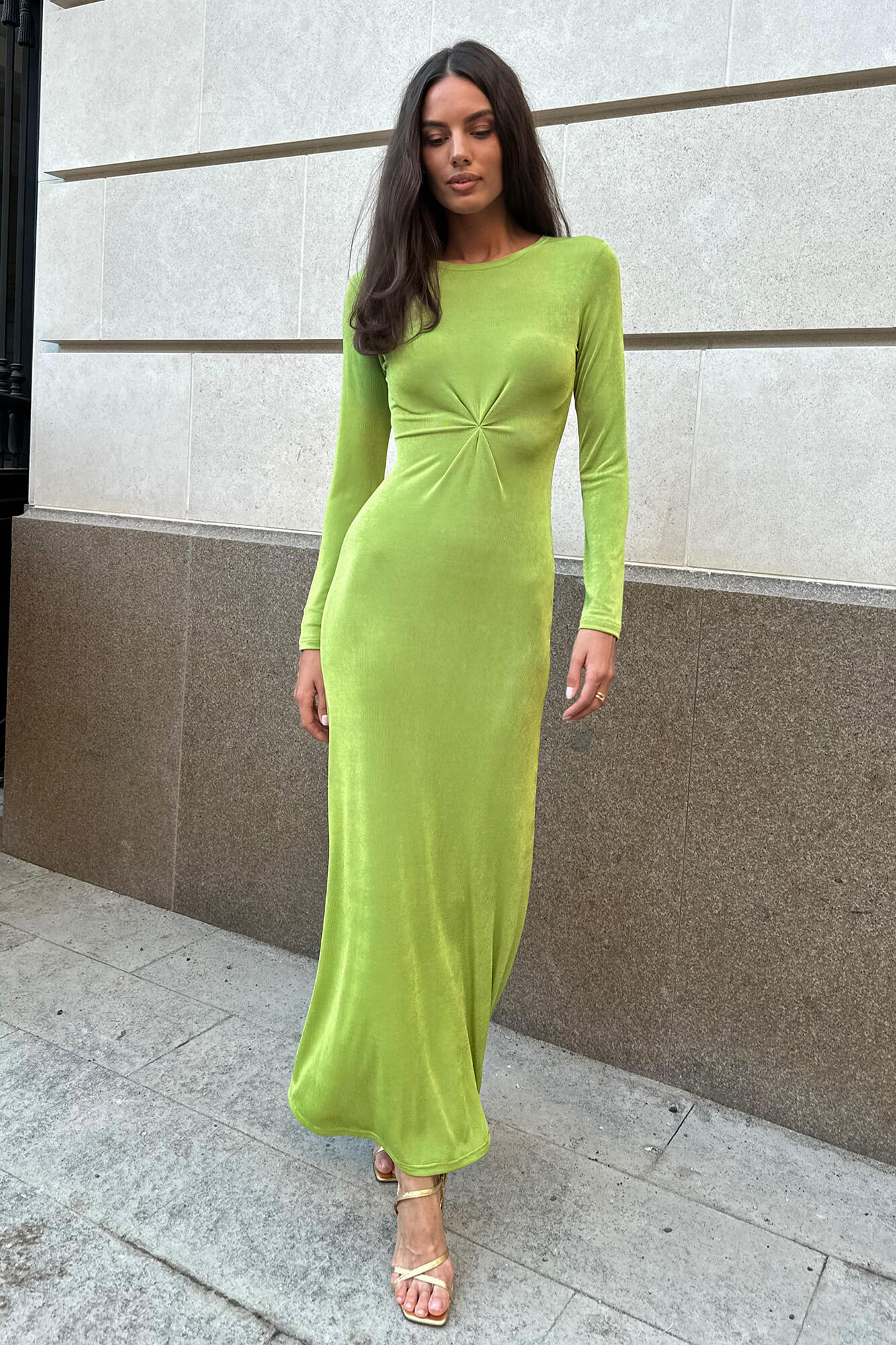 Knitted Long Sleeve Maxi Dress