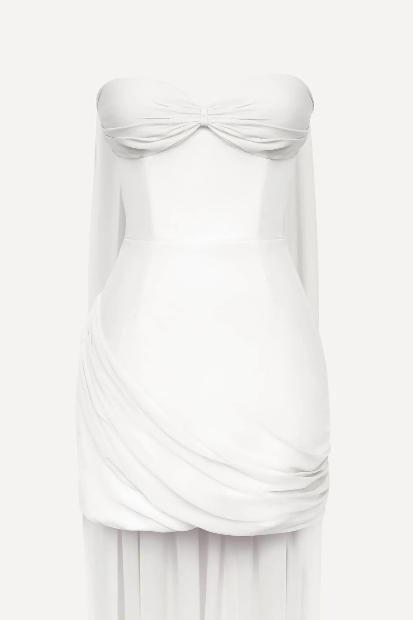 Mini Corset Dress with Train