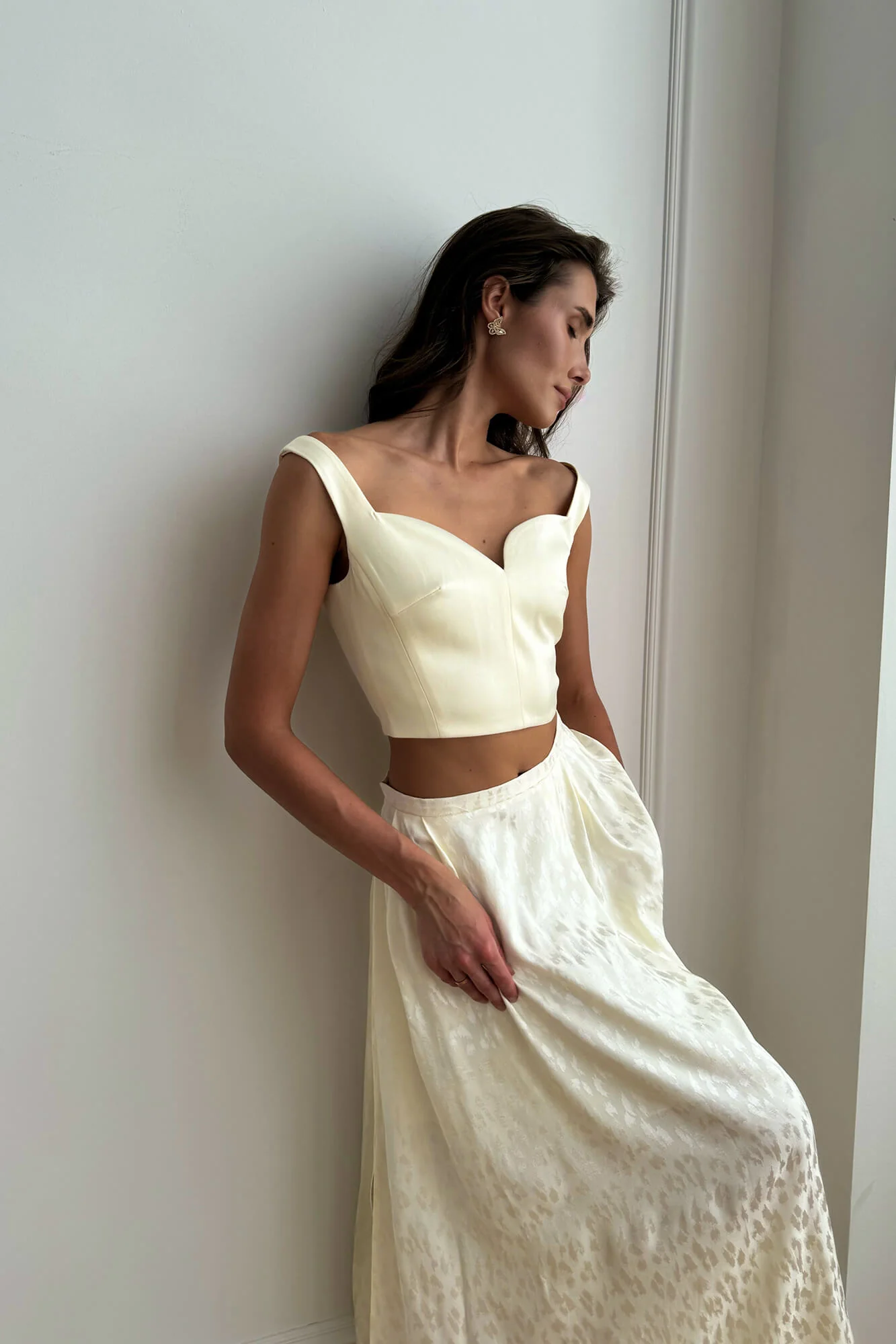 Sweetheart Neck Wide Strap Crop Top