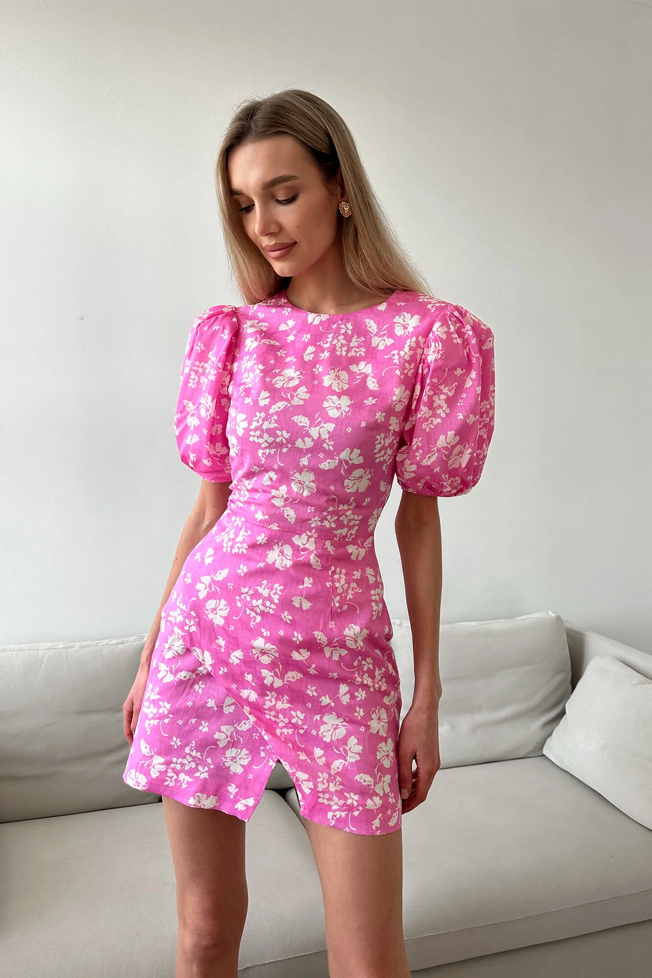 Short Sleeve Wrap mini dress