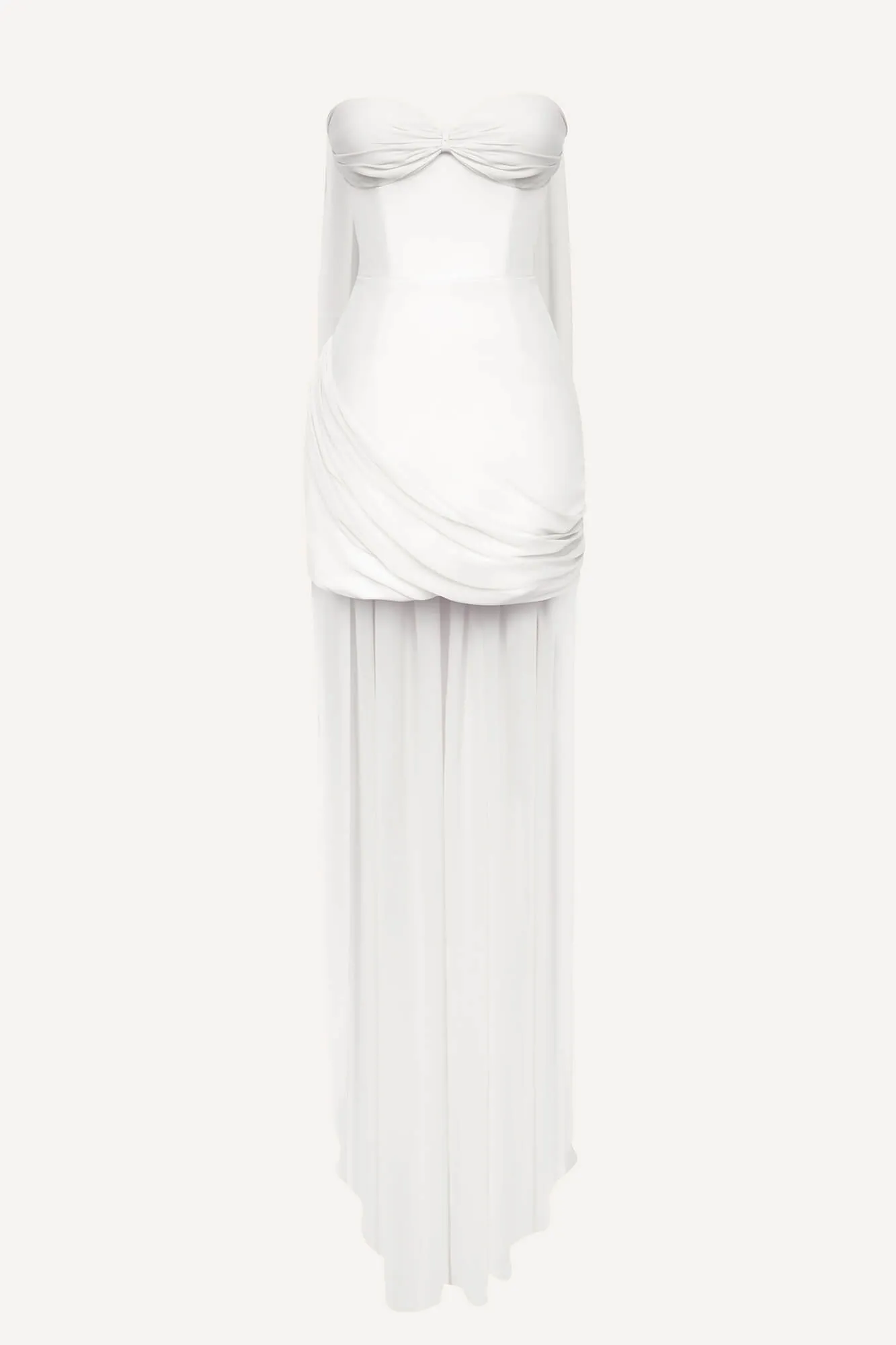 Mini Corset Dress with Train