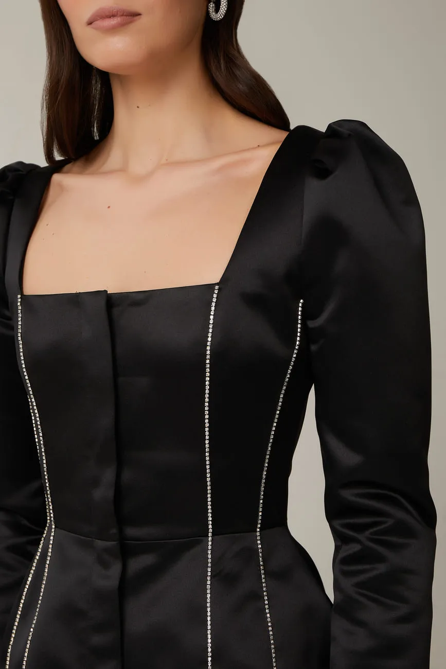 Satin Decorated Top