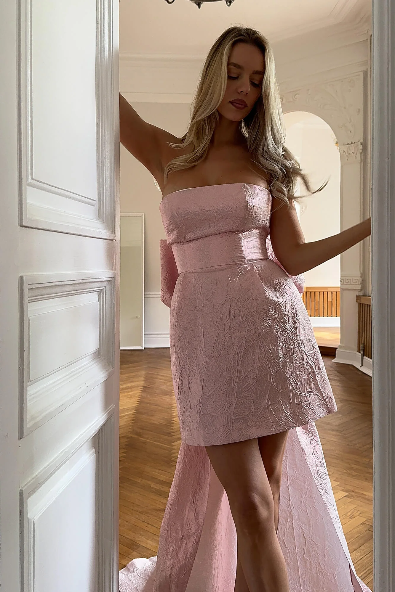 Sheath Mini Dress with removable bow