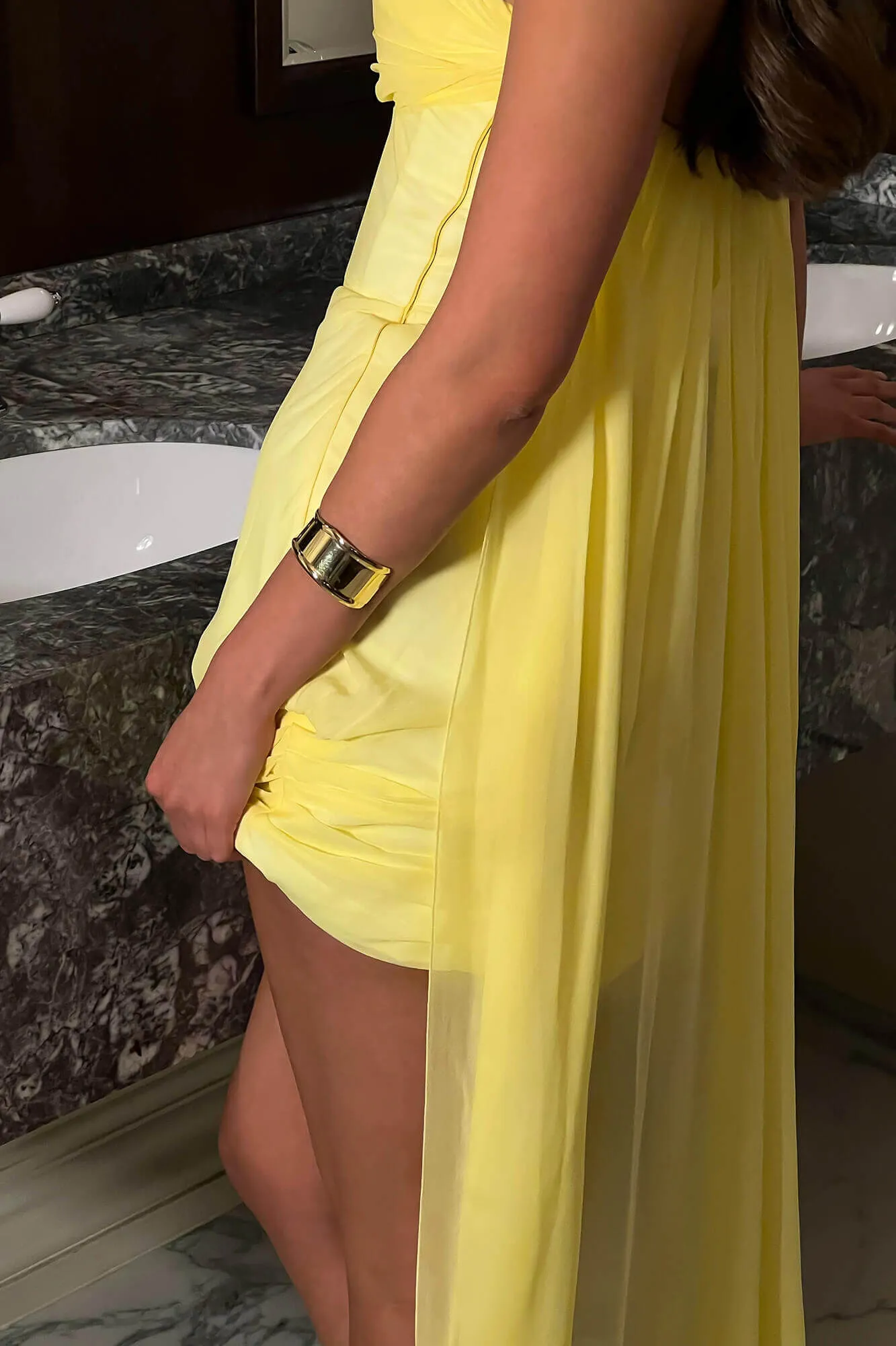 Mini Corset Dress with Train