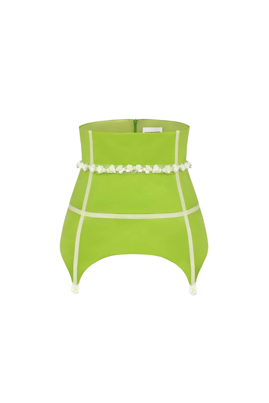 Velvet Trim Satin Basque