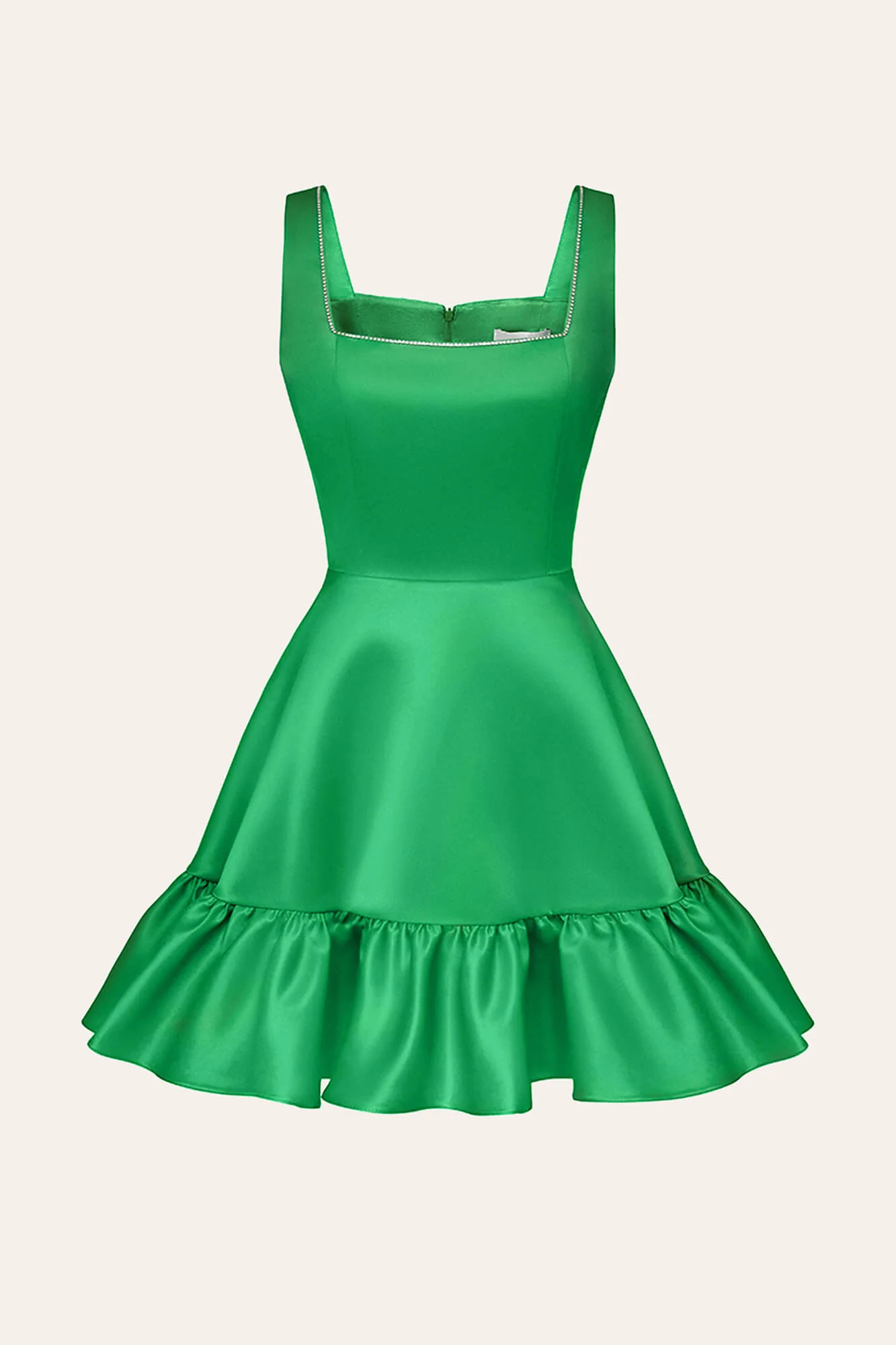 Bottom Flounced Strap Mini Dress