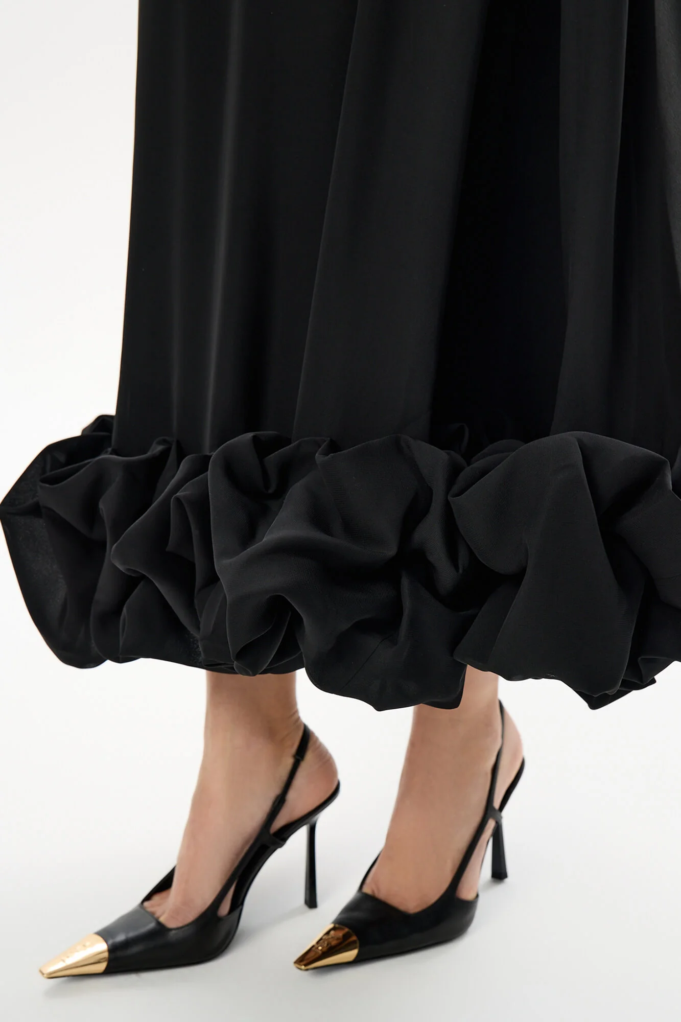 Flounce Bustier Midi Dress