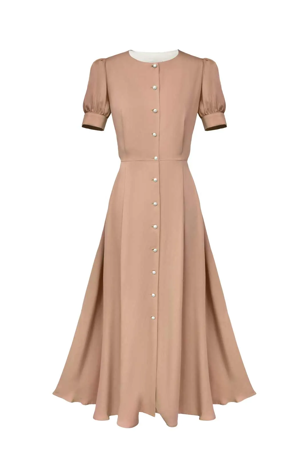 Button Front Midi Dress