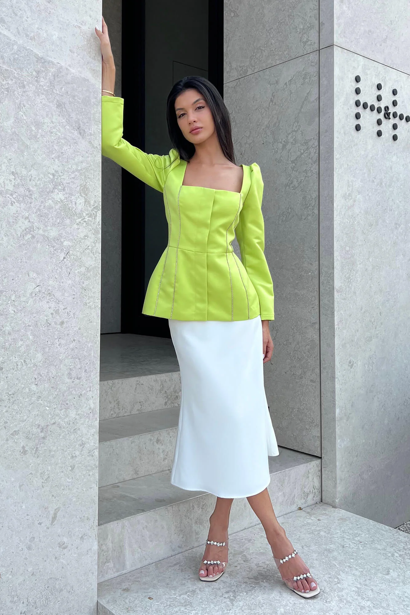 Satin Decorated Top