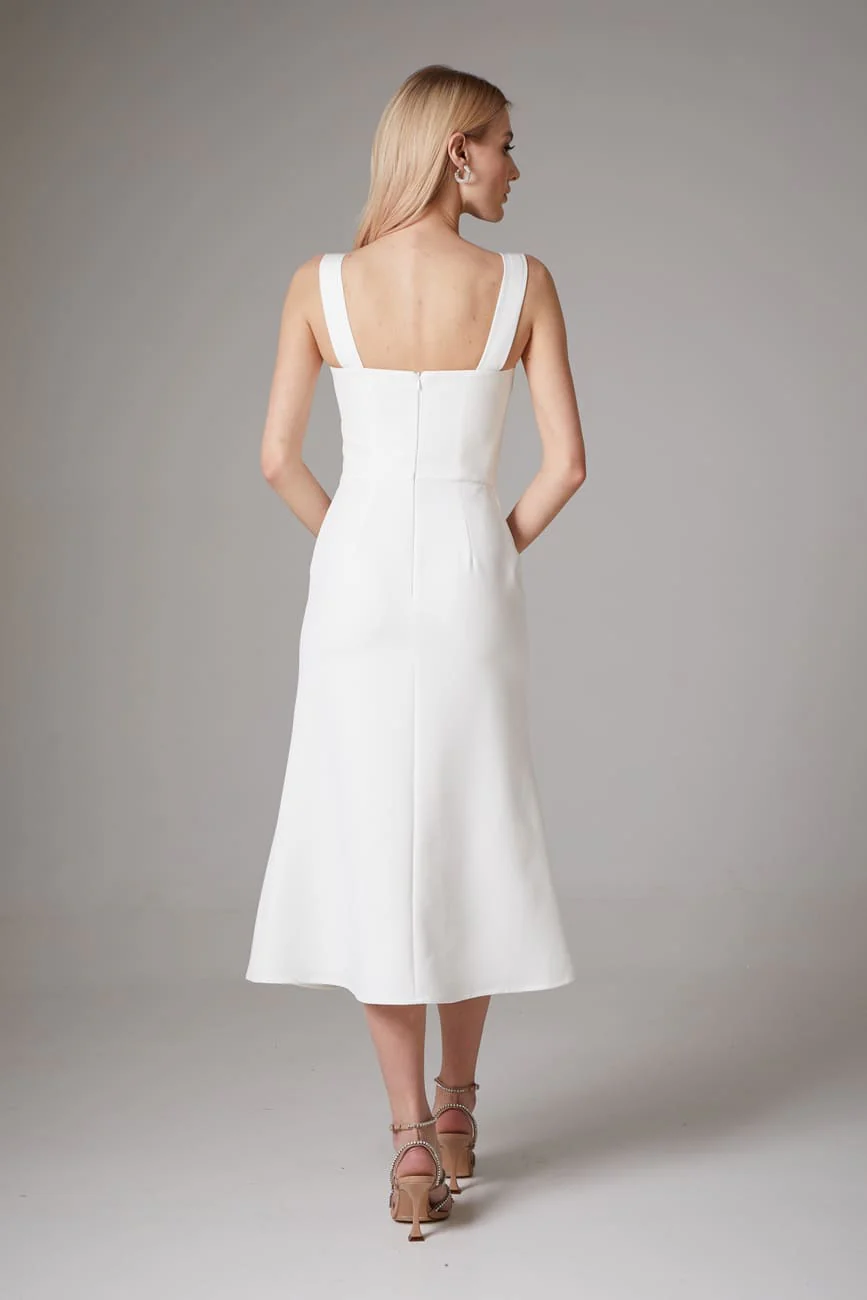 One Side Slit Midi Dress