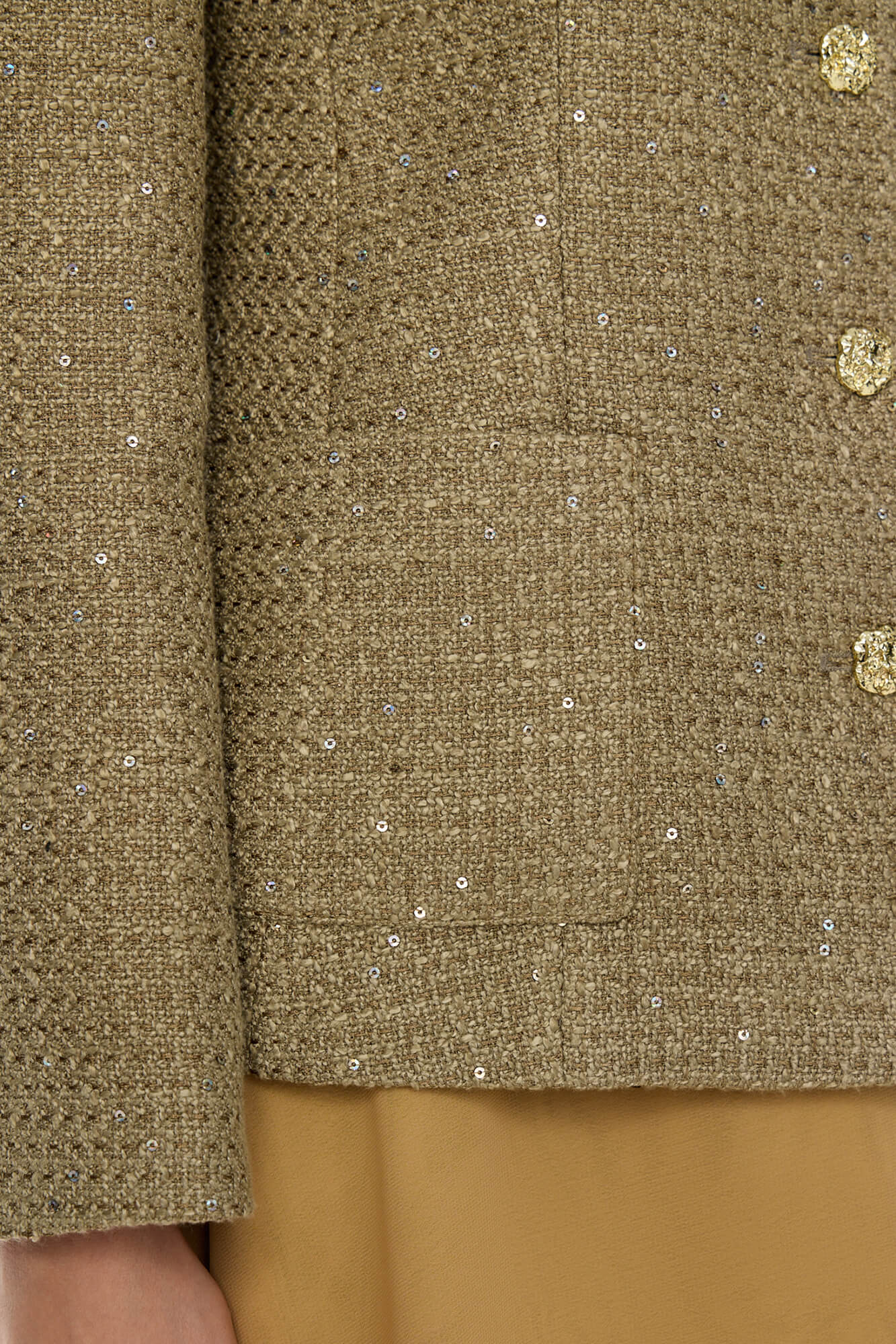 Single-Breasted Collarless Jacket