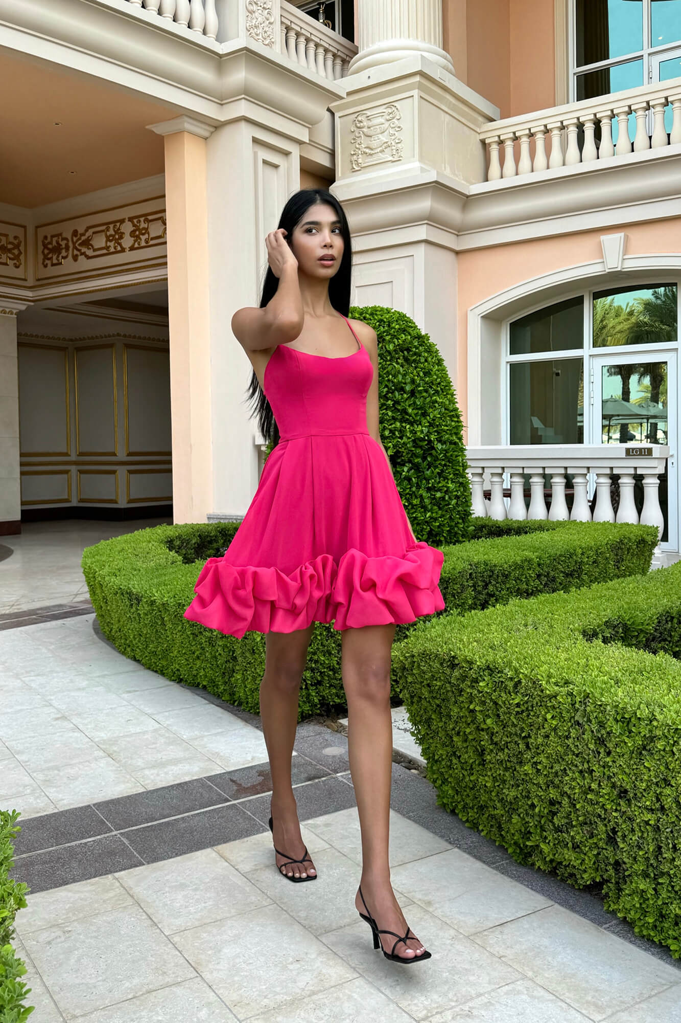 Backless Bustier Mini Dress