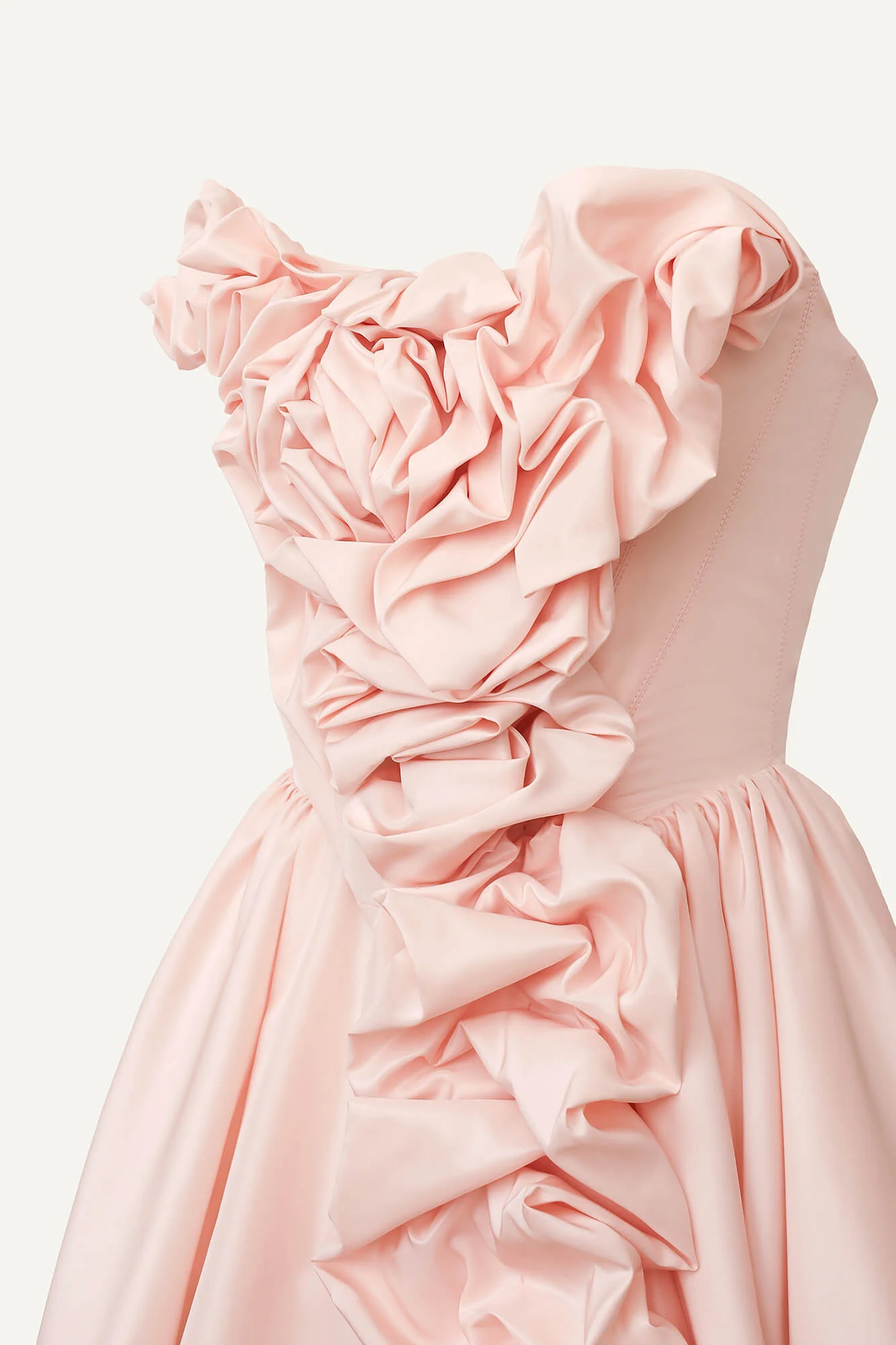 Mini Dress With Corset And Gathering