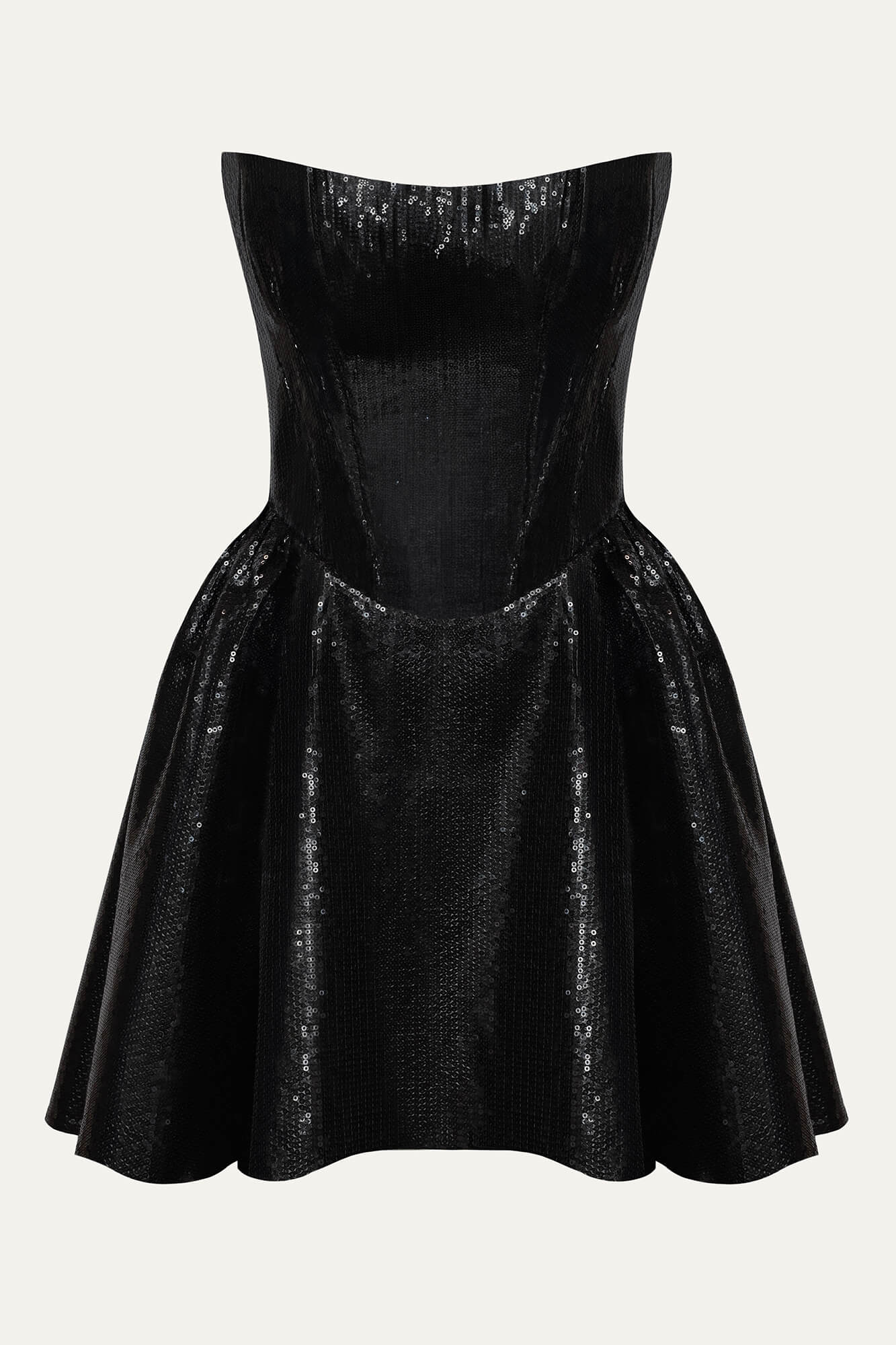 Textured Corset Sequin Mini Dress