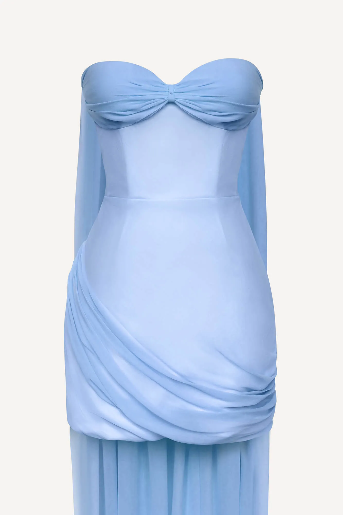 Mini Corset Dress with Train