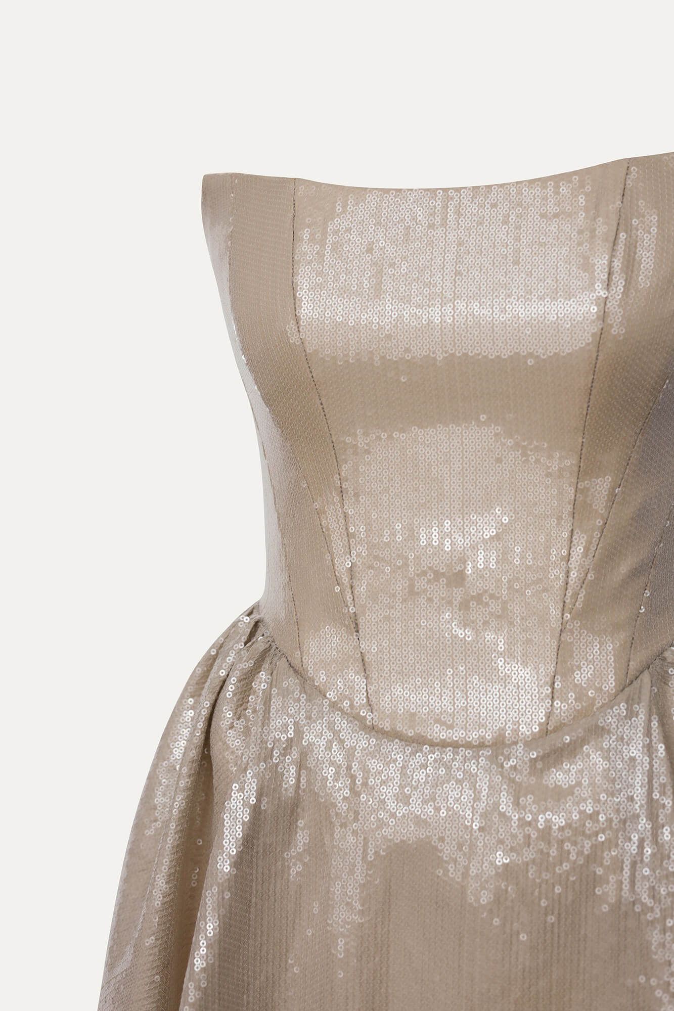 Textured Corset Sequin Mini Dress