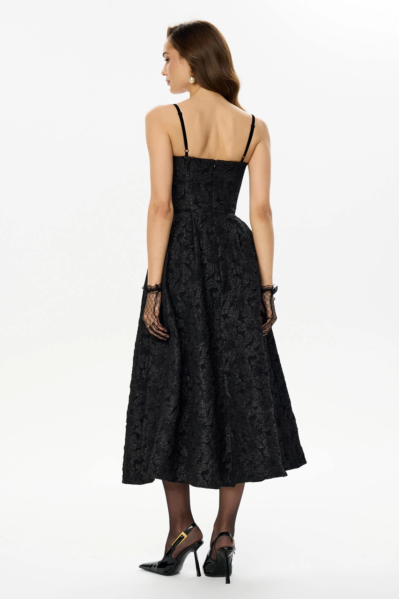 Jacquard Fitted Corset Bustier Dress