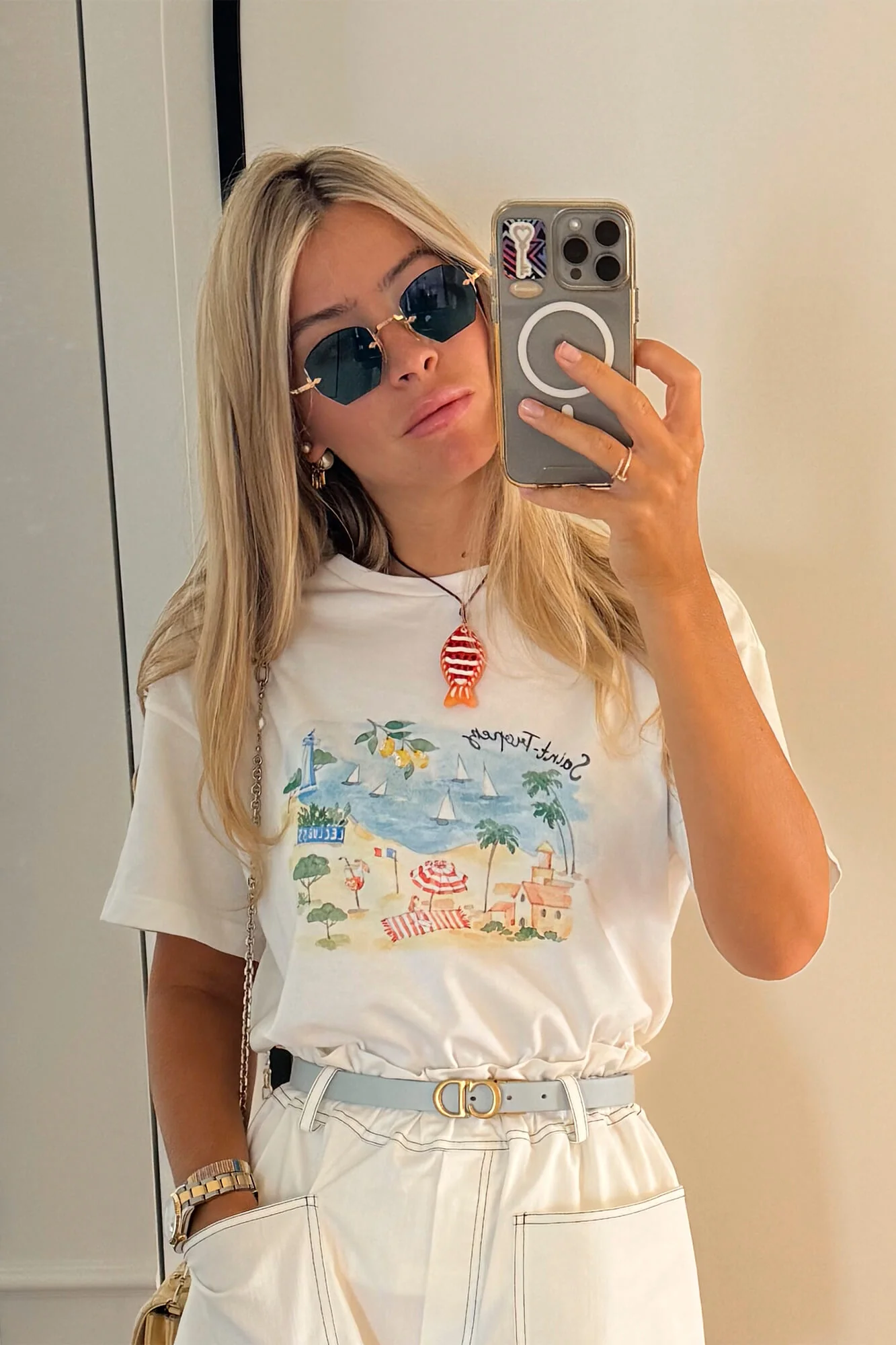 Saint Tropez Print T Shirt