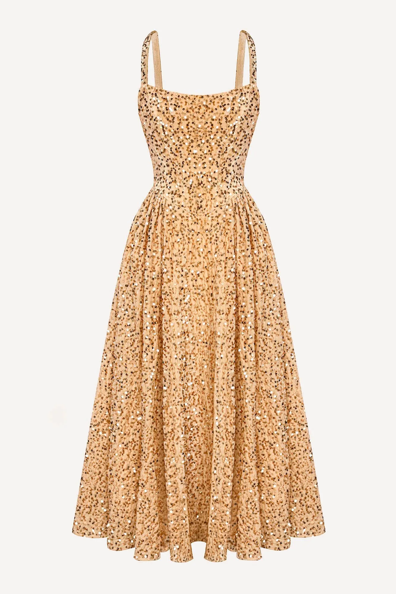 Tuck Corset Top Midi Dress