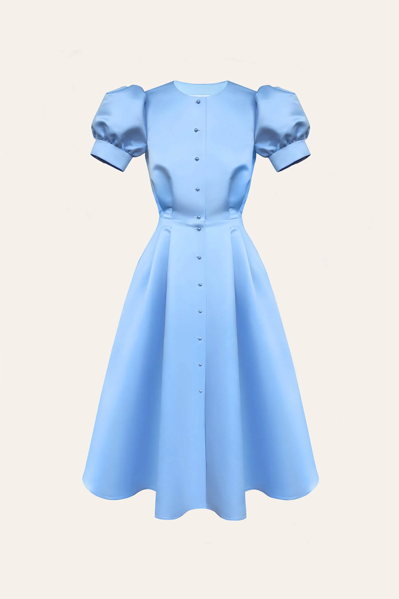 Button Front Midi Dress