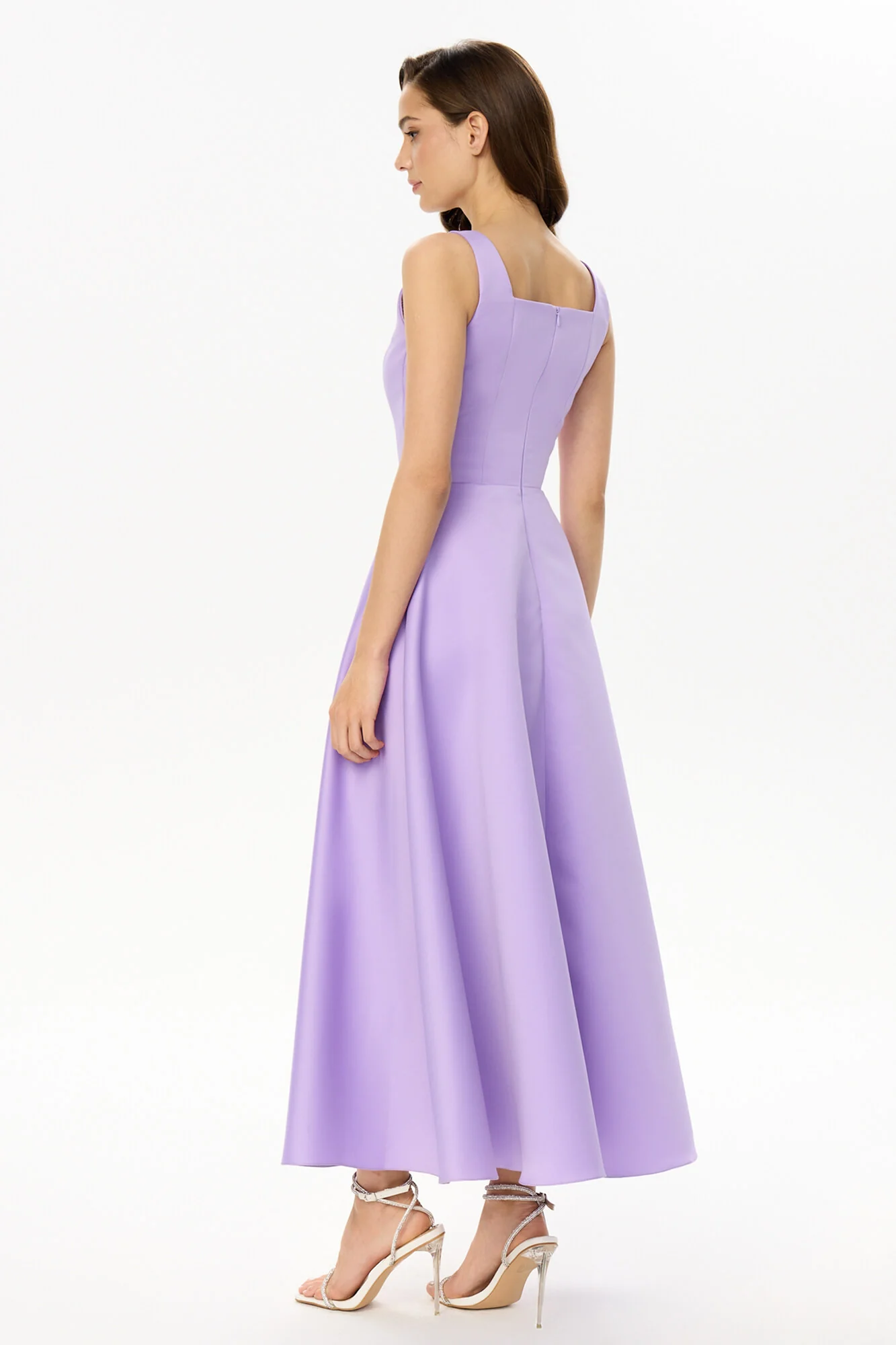 Strap Decorated Bodice Midi Dress