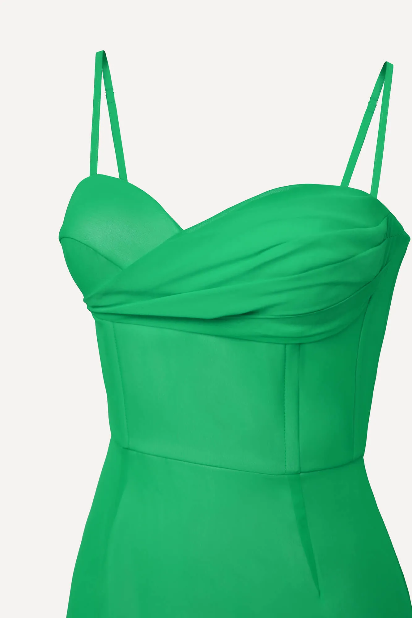 Draped Bodice Bottom Flounced Bustier Dress