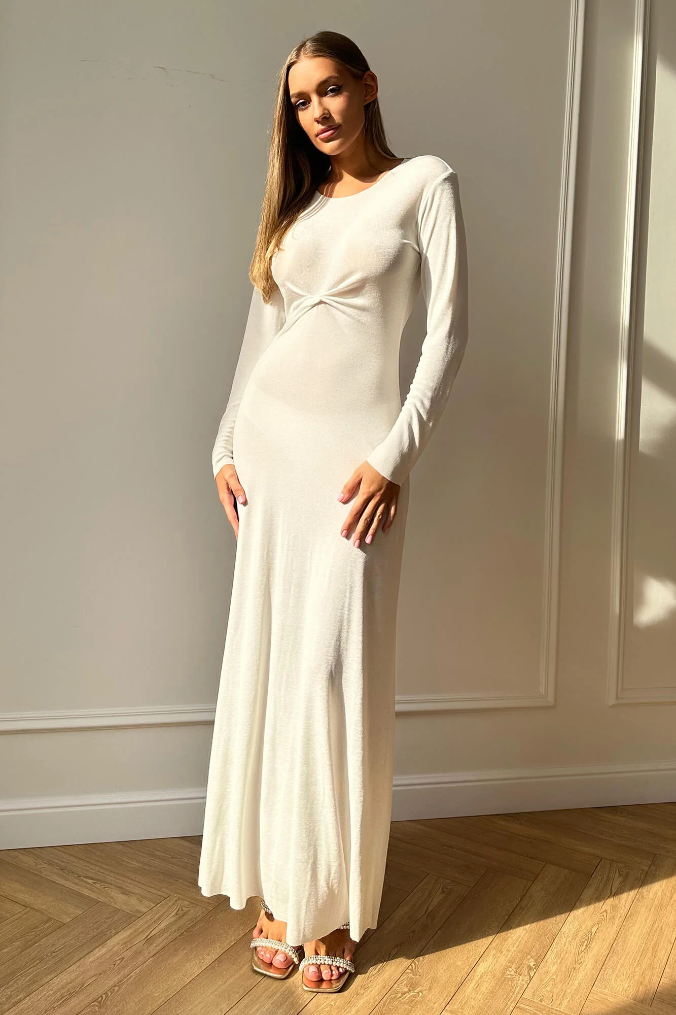 Knitted Long Sleeve Maxi Dress