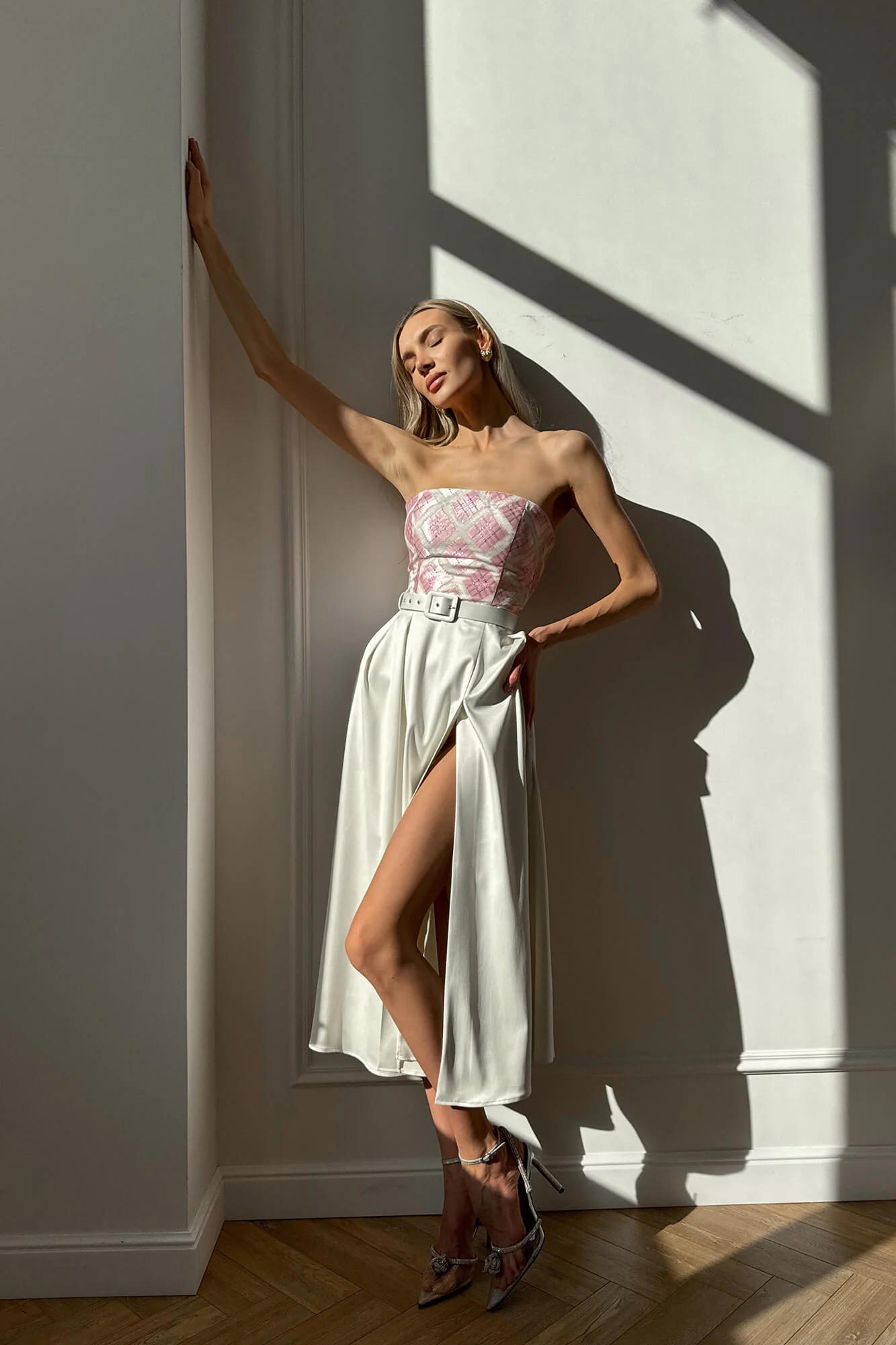 Wrap Belted Midi Dress