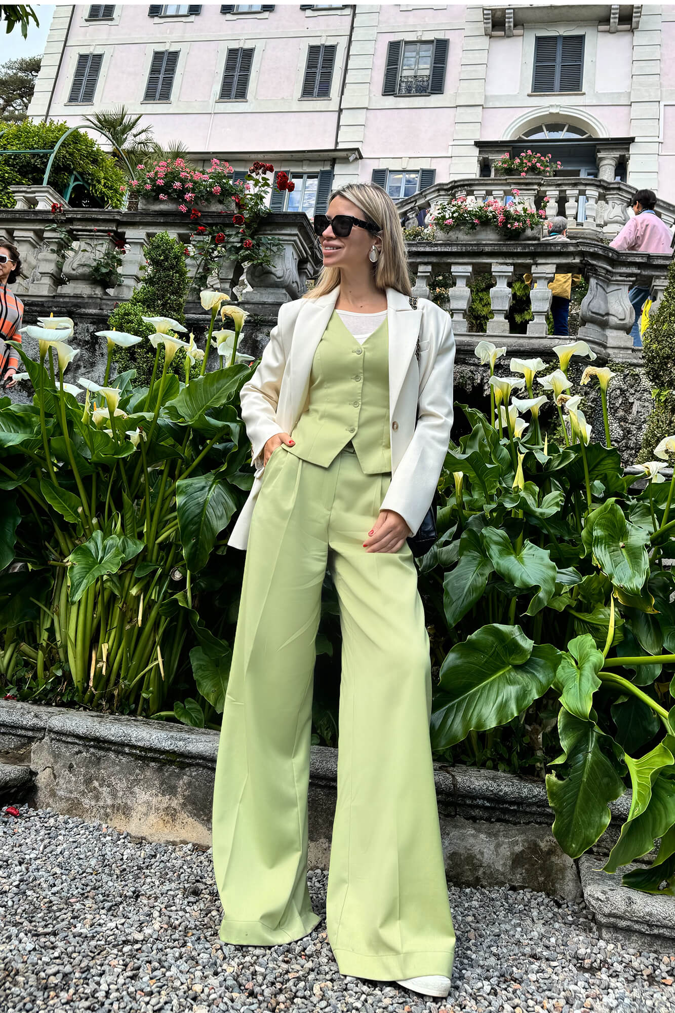 Pleated Wide Leg Trousers
