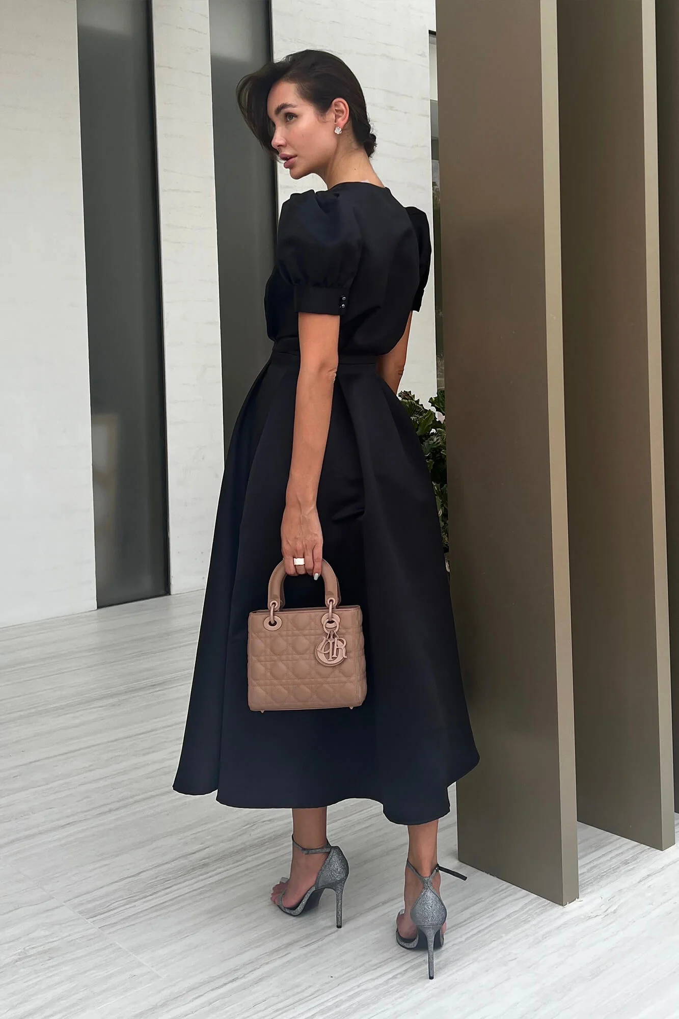 Button Front Midi Dress