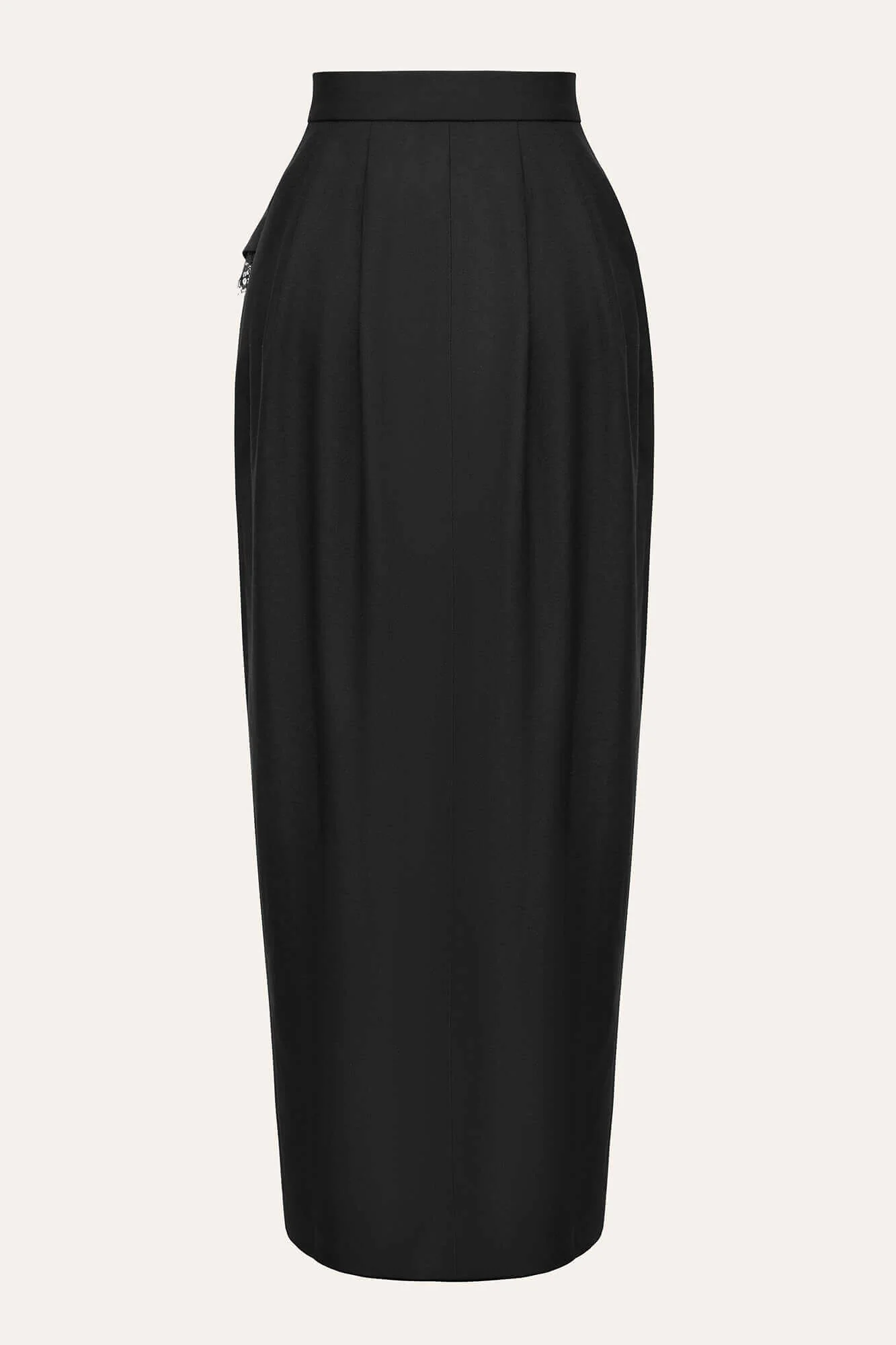 Lace Button Midi Skirt