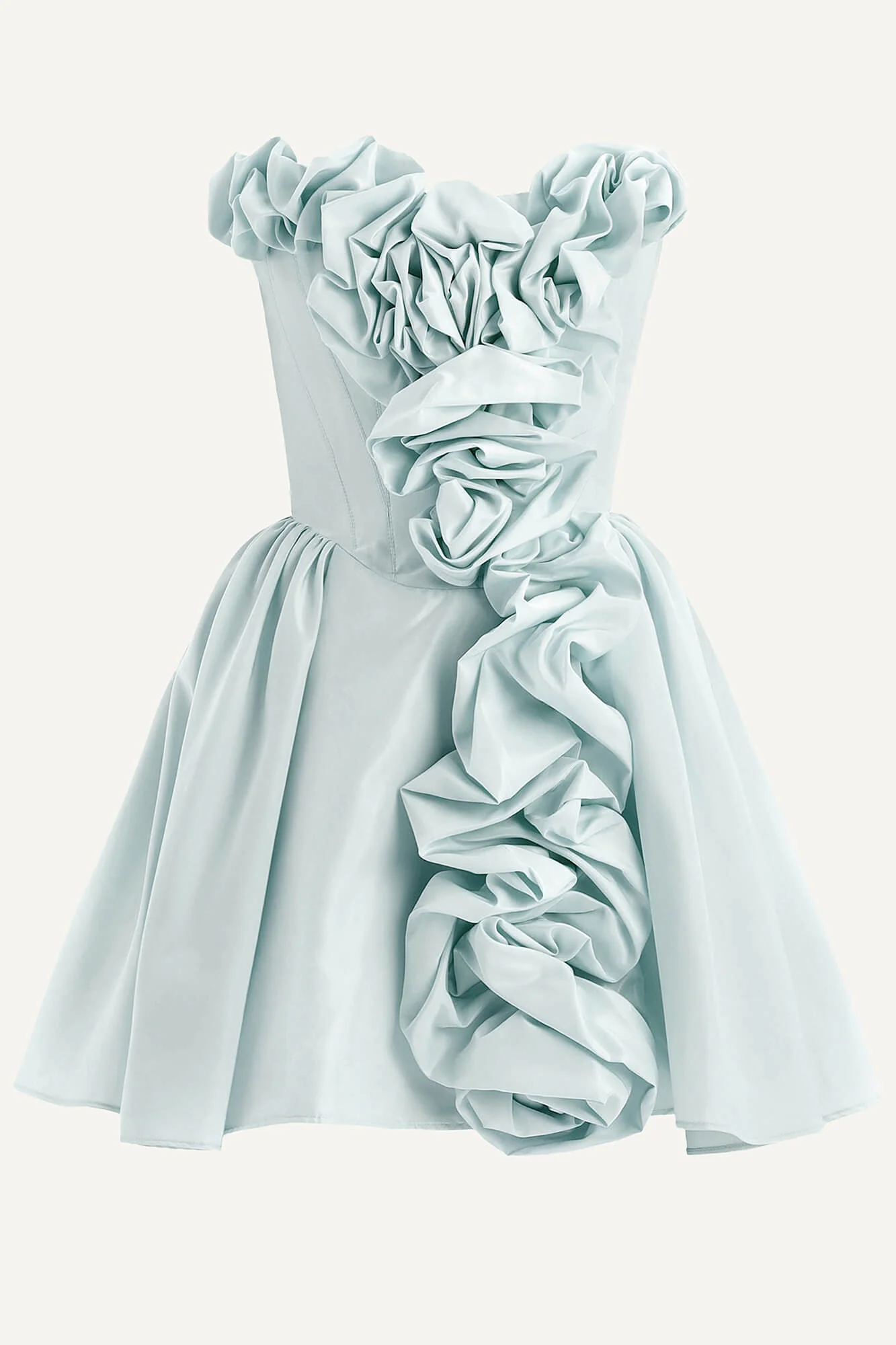 Mini Dress With Corset And Gathering