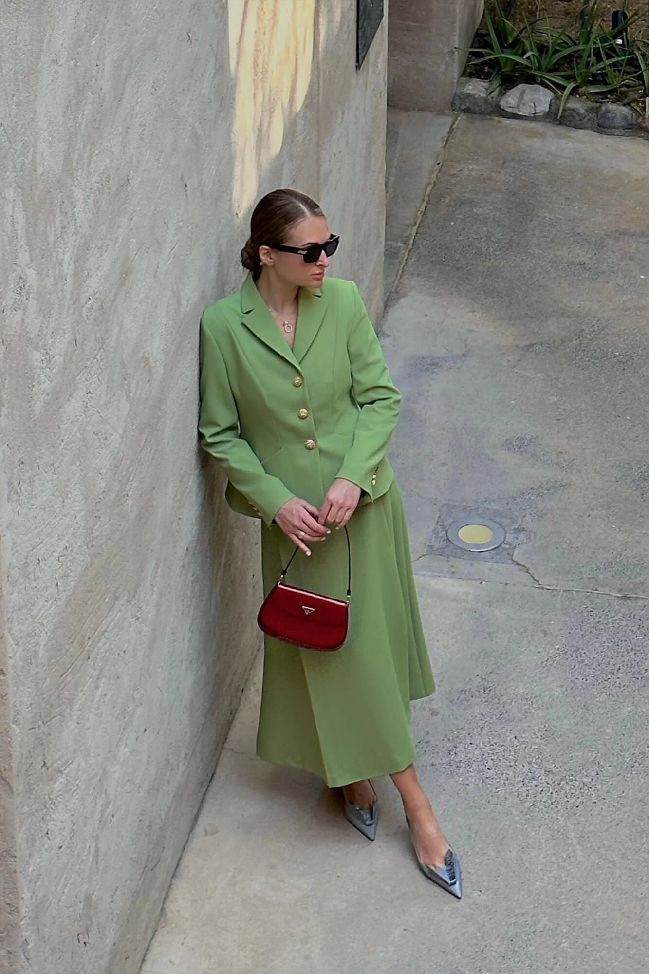 Side Slit Midi Skirt