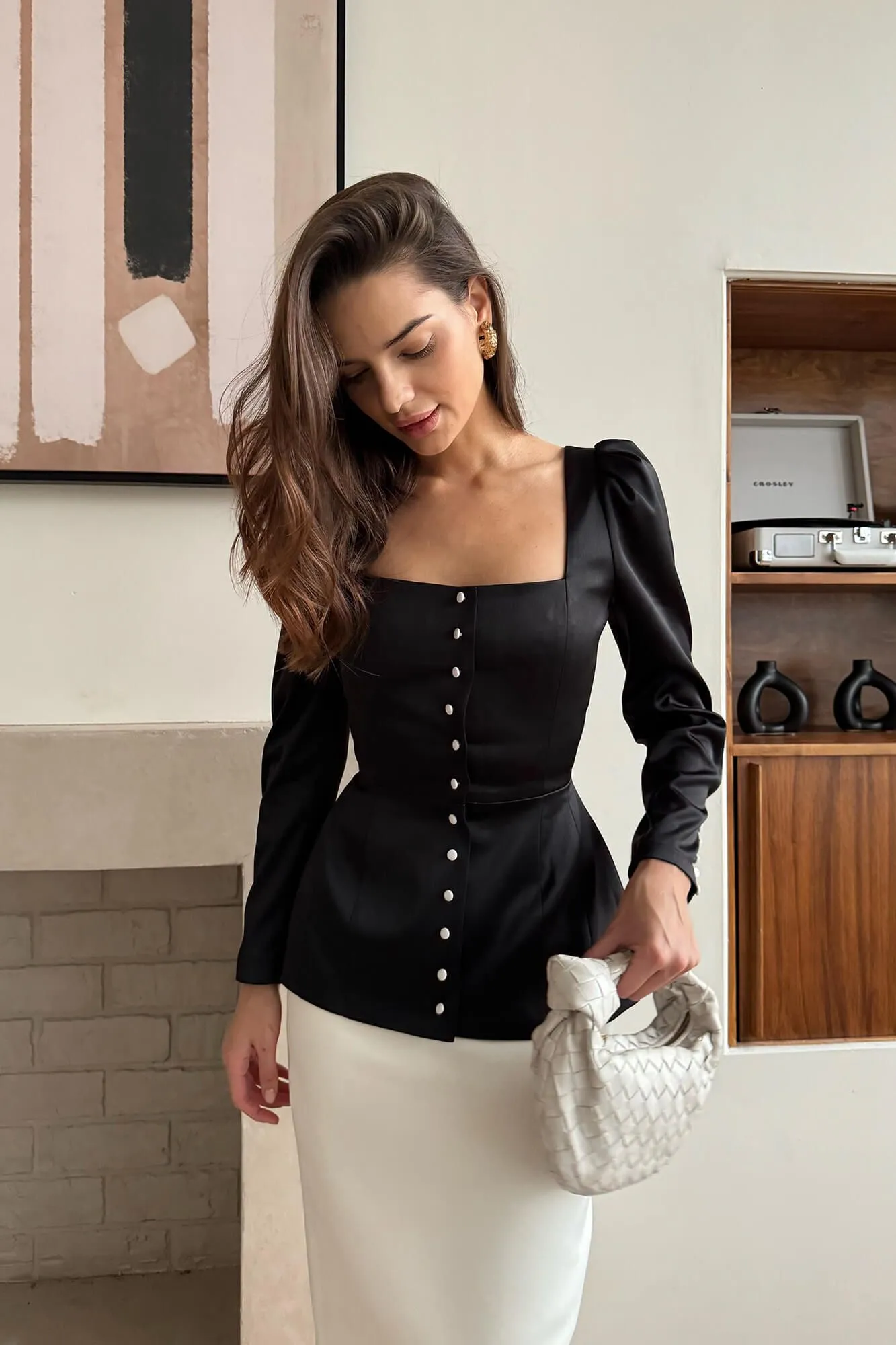 Satin Long Sleeve Top