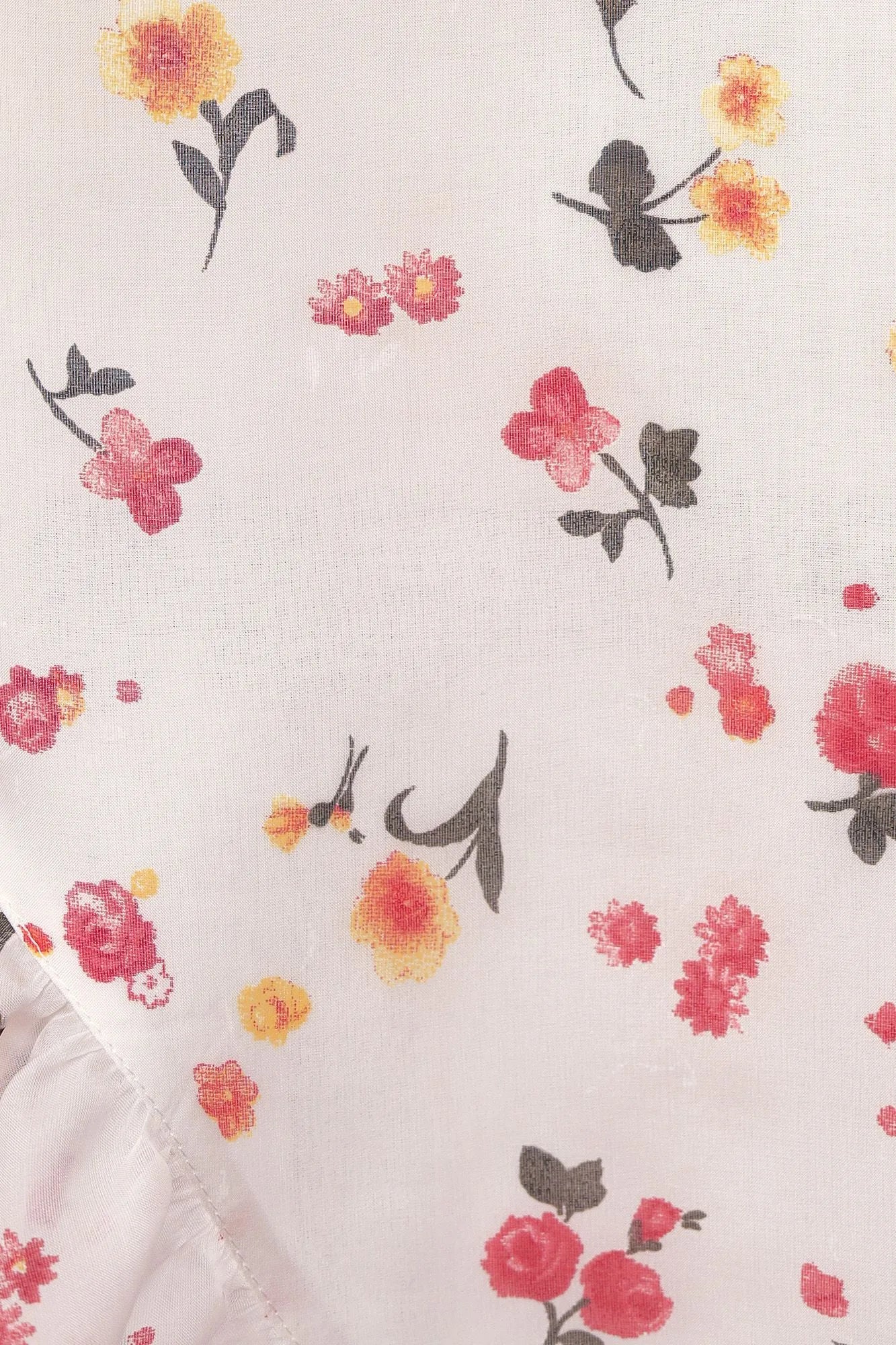 Asymmetrical Skirt With Flounce