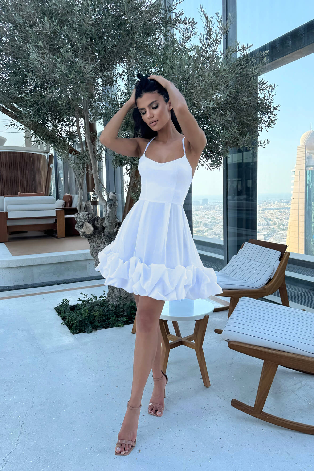 Backless Bustier Mini Dress
