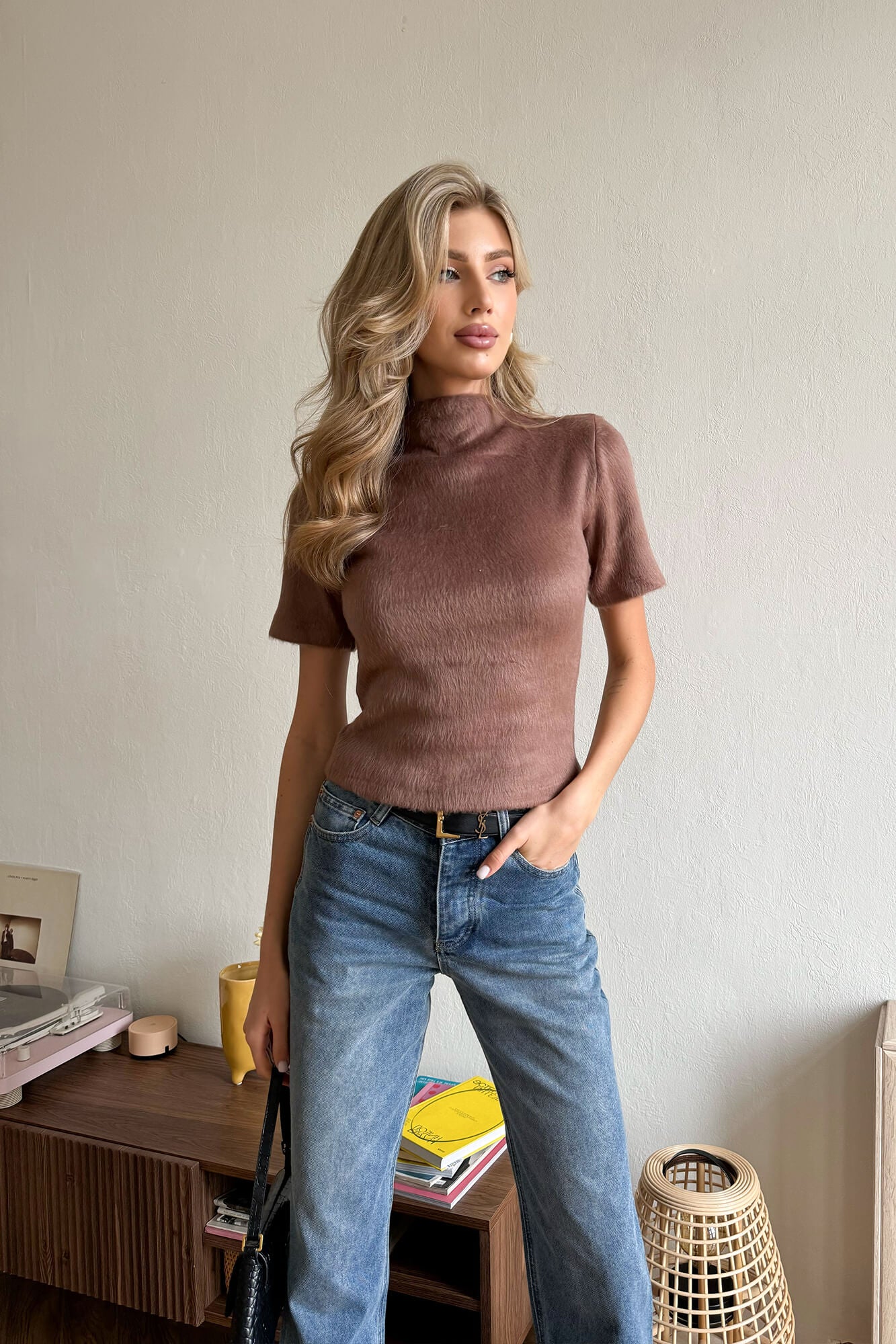 Short Sleeve Knitted Top