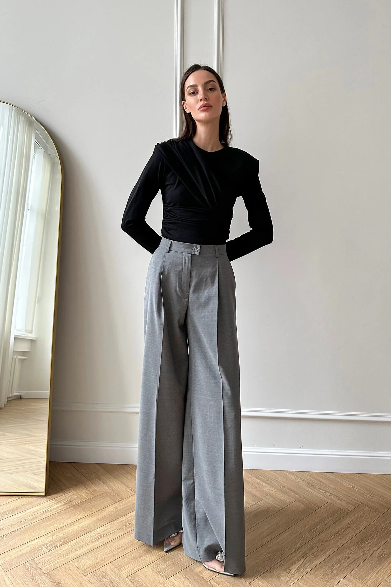 Drapped Knitted Bodysuit