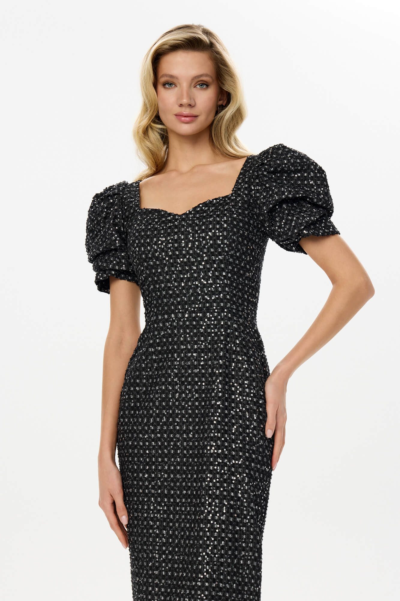 Sweetheart Denim Midi Dress