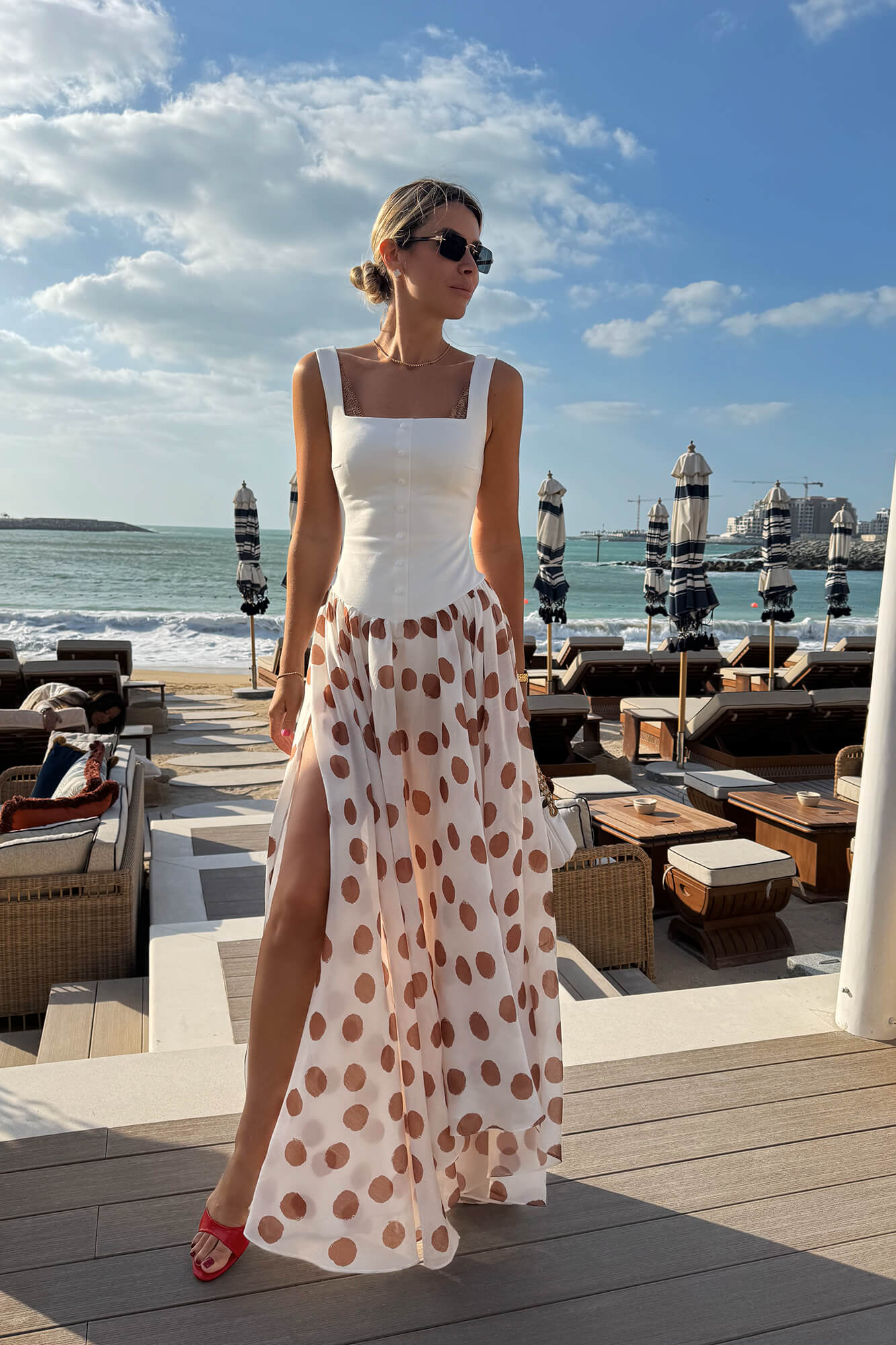 Maxi Dress With Button Closure