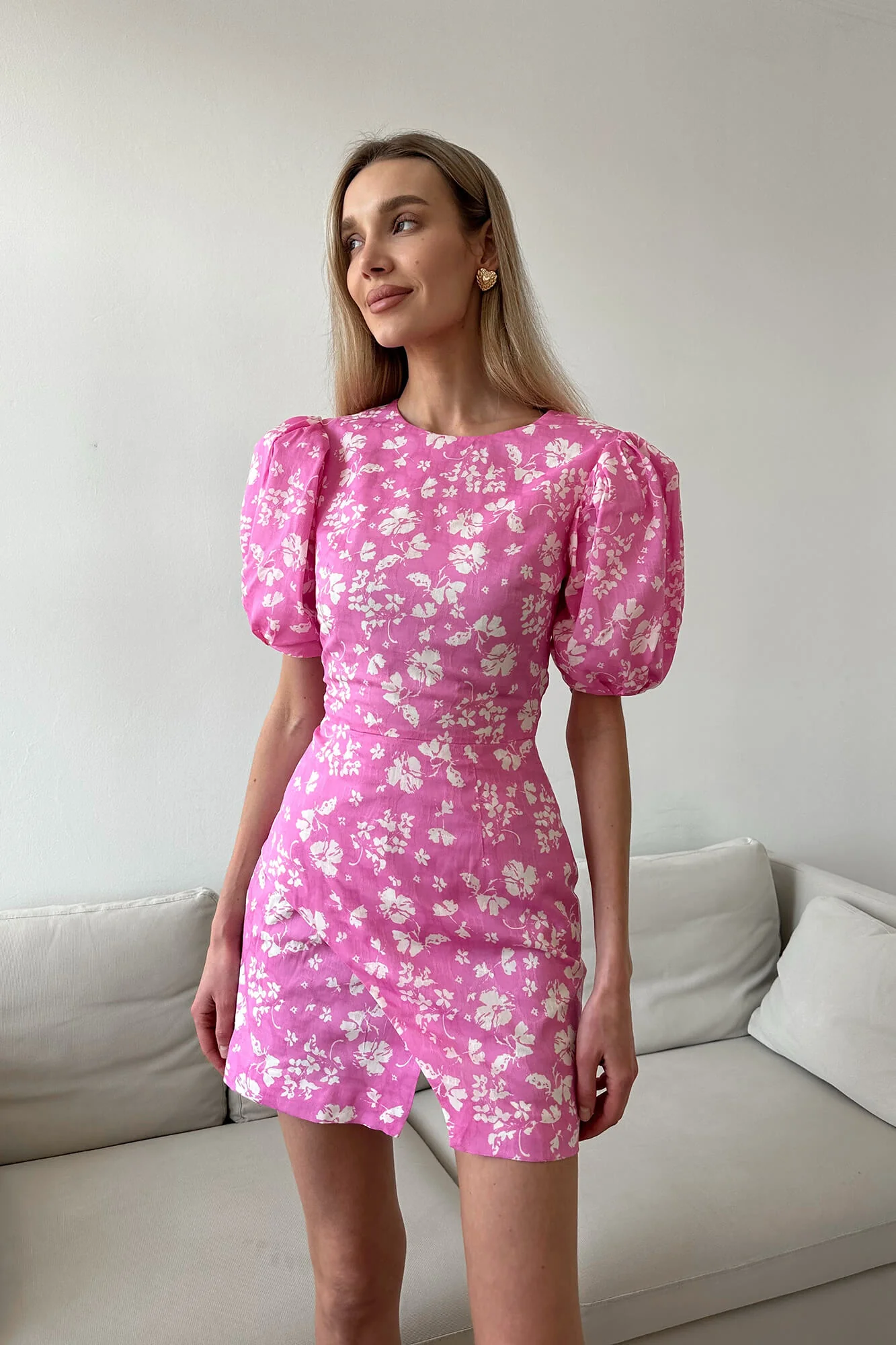 Short Sleeve Wrap mini dress