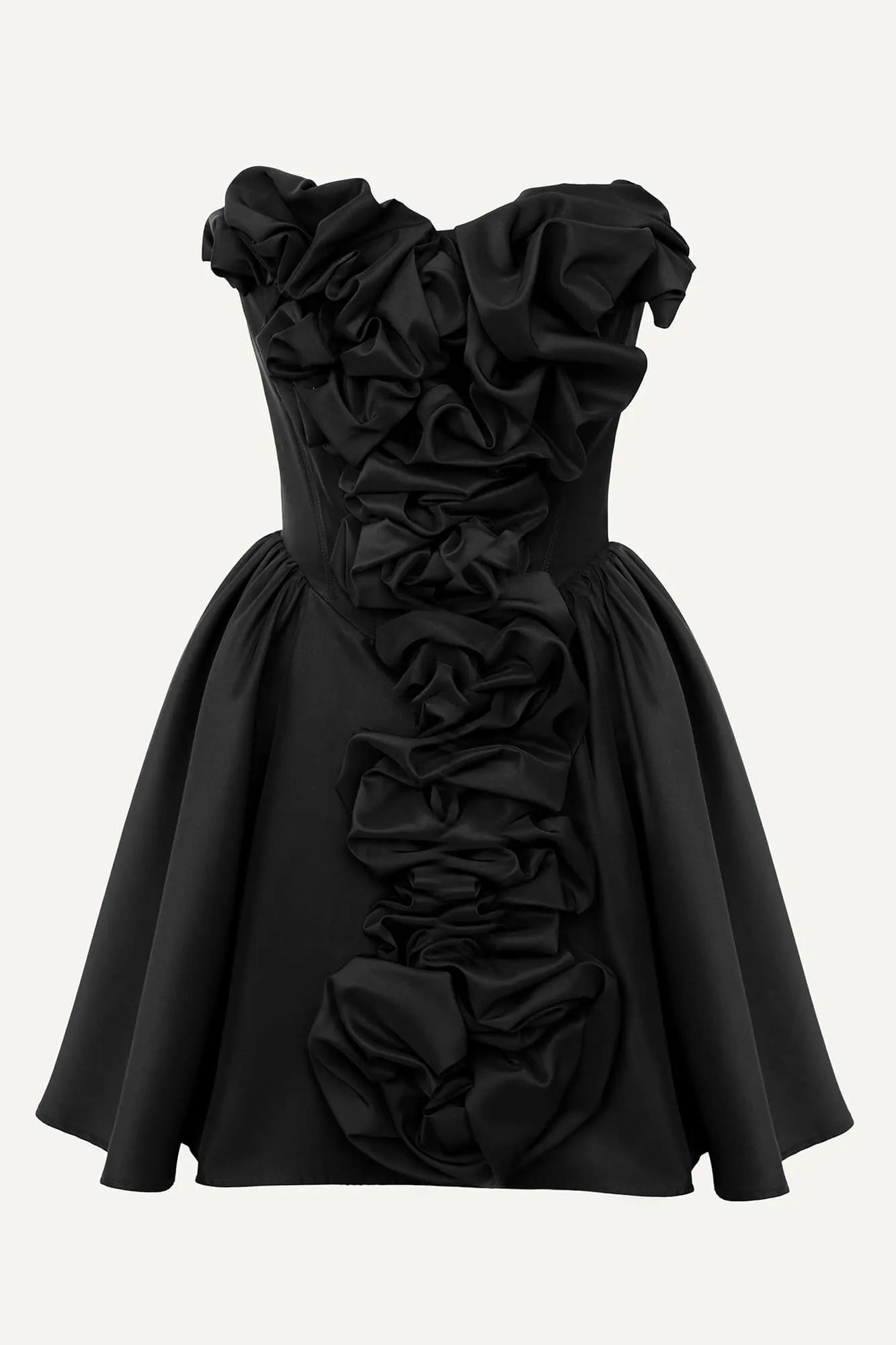 Mini Dress With Corset And Gathering