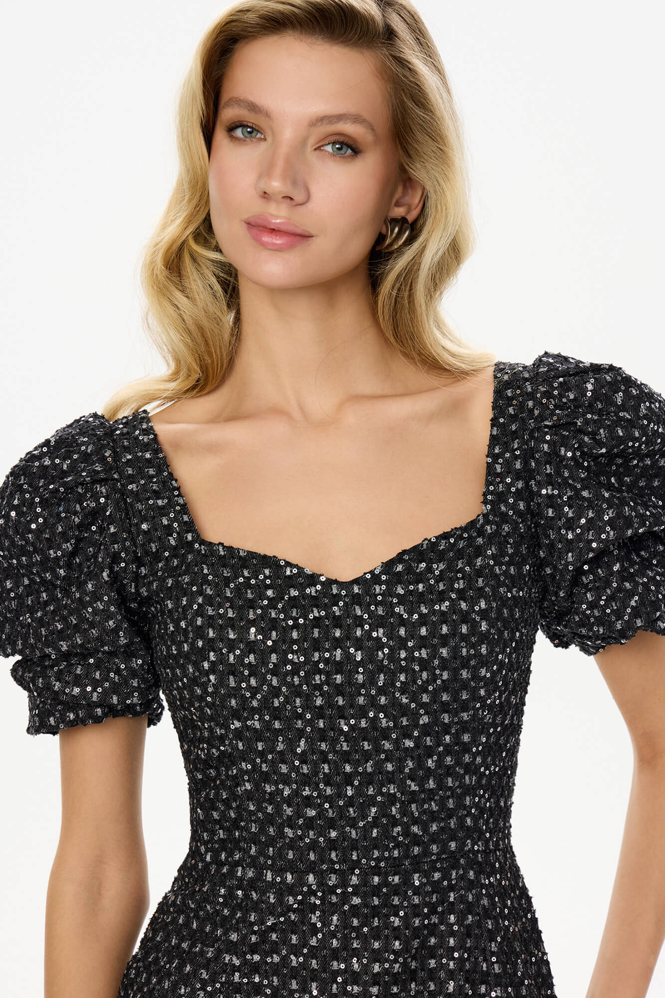 Sweetheart Denim Midi Dress